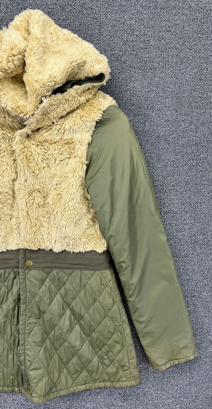 Diesel Vintage Diesel Hooded Fleece Quilted Jacket Size S / US 4 / IT 40 - 4 Thumbnail