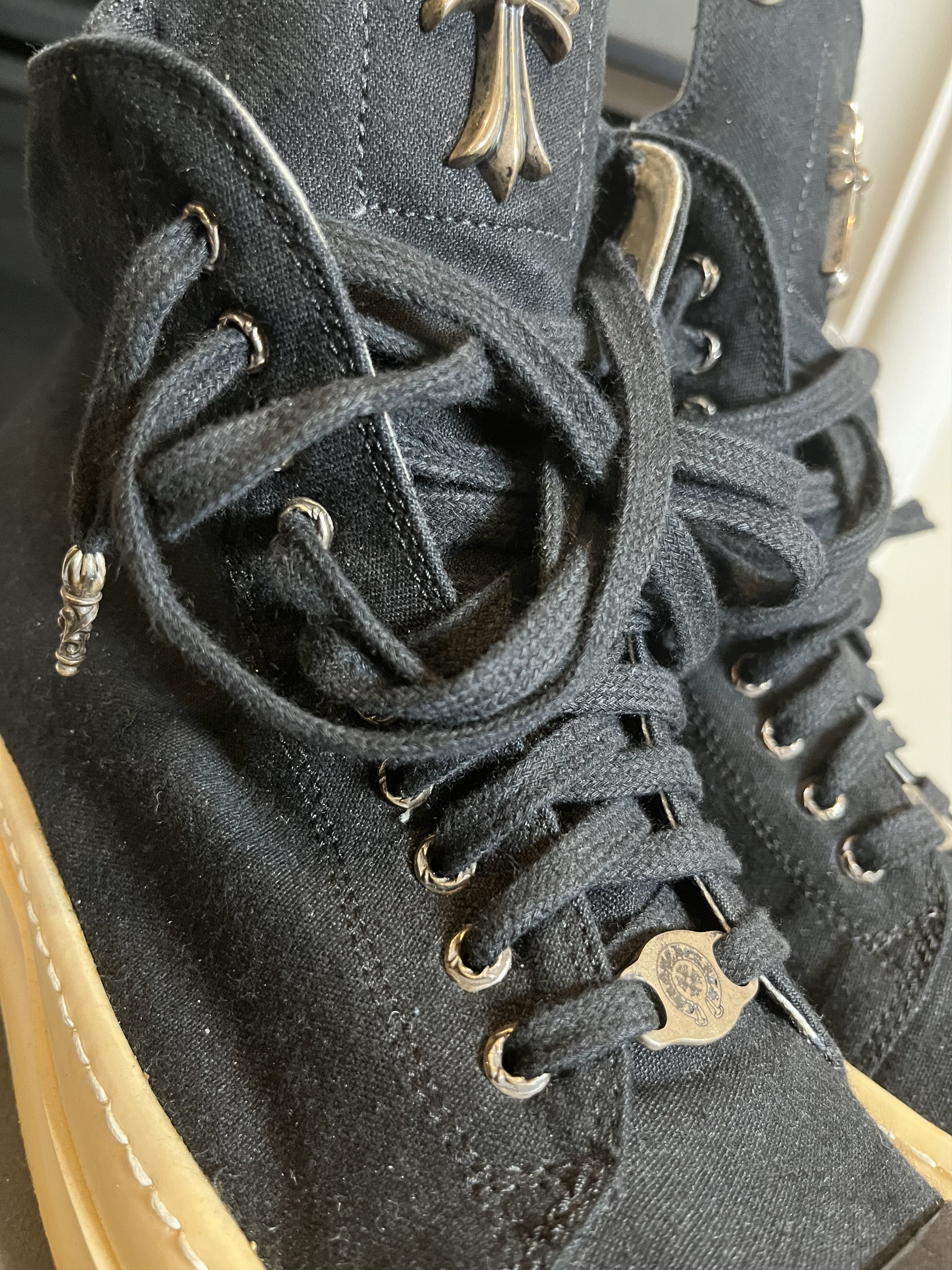 Chrome Hearts × Rick Owens RICK OWENS CHROME HEARTS RAMONES, BLACK TOE, STAPLE HEEL Size US 11 / EU 44 - 17 Thumbnail