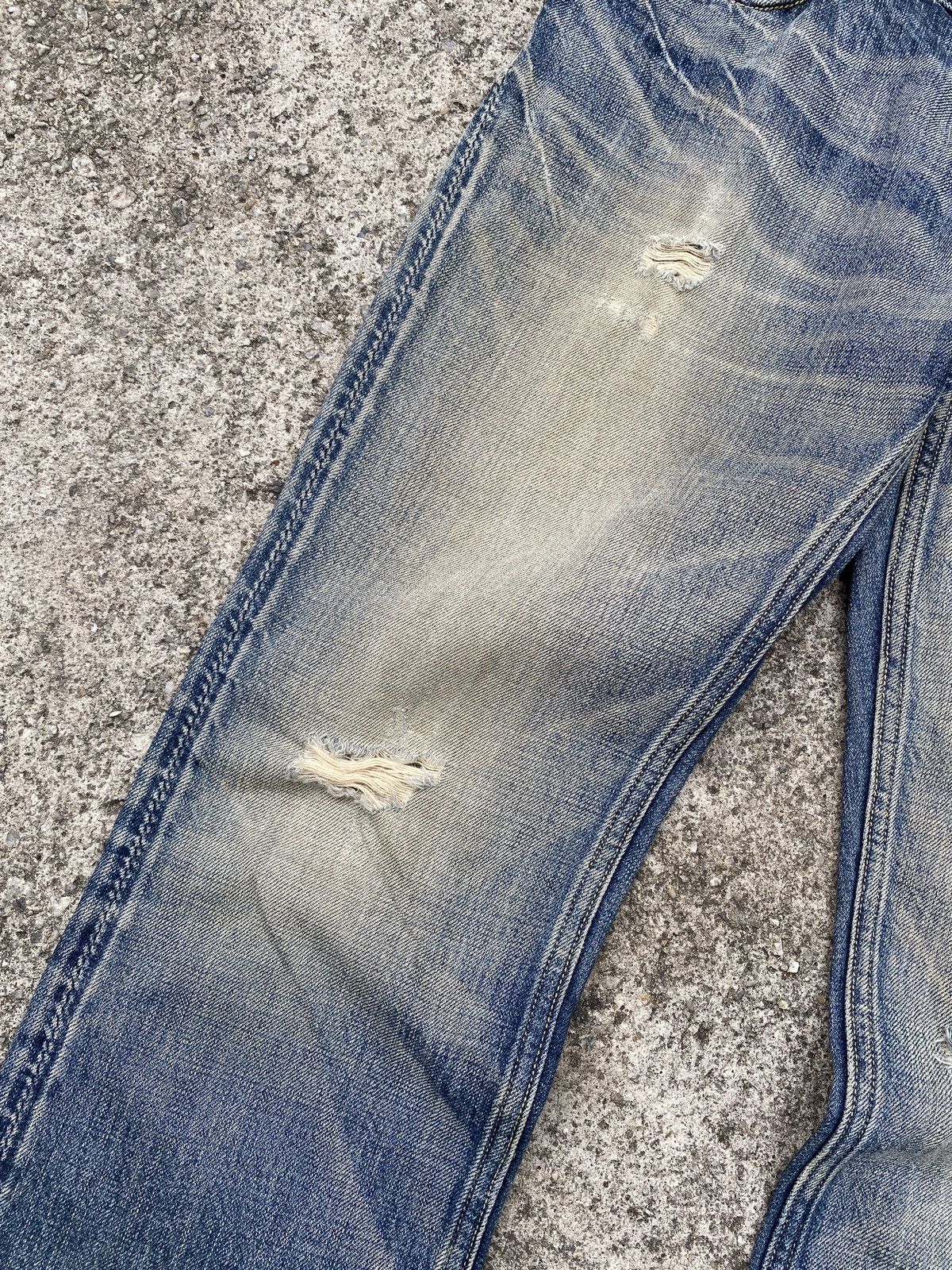 Japanese Brand Rodeo Crown Japan Faded Distressed Denim Size US 31 - 7 Thumbnail