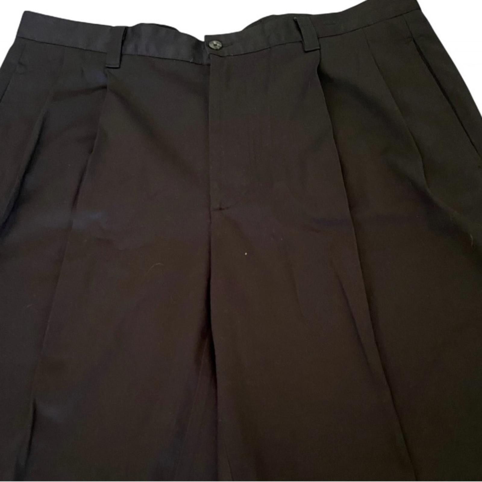 Hathaway Golf Hathaway Mens Black Pleated Trousers Size 38/32 Dress Pants Size 46R - 2 Thumbnail