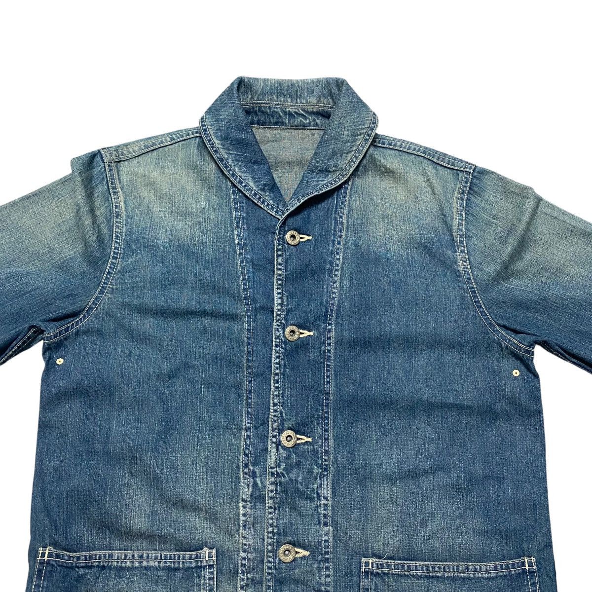 Sophnet. Sophnet US Navy Shawl Collar Denim Jacket Size US M / EU 48-50 / 2 - 6 Thumbnail