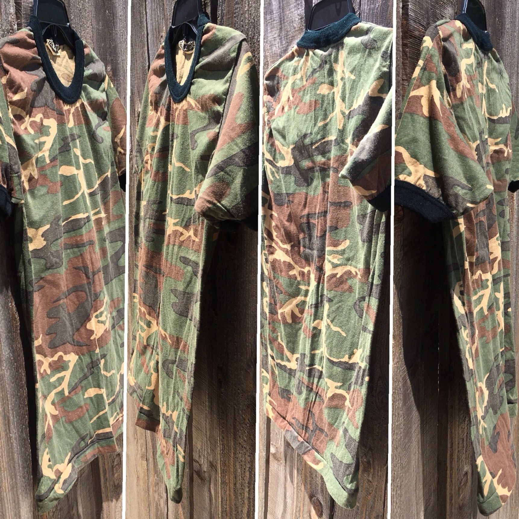 Vintage VINTAGE Camo T-Shirt Ringer Tee Cotton Polyester Size M Camouflage Shirt Men Size US M / EU 48-50 / 2 - 5 Thumbnail