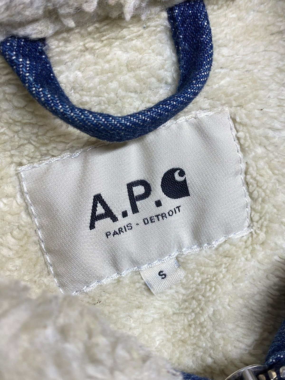 A.P.C. × Carhartt A.P.C. Carhartt Sherpa Trucker Vibes Raw Denim Paris Collab Size US S / EU 44-46 / 1 - 25 Thumbnail