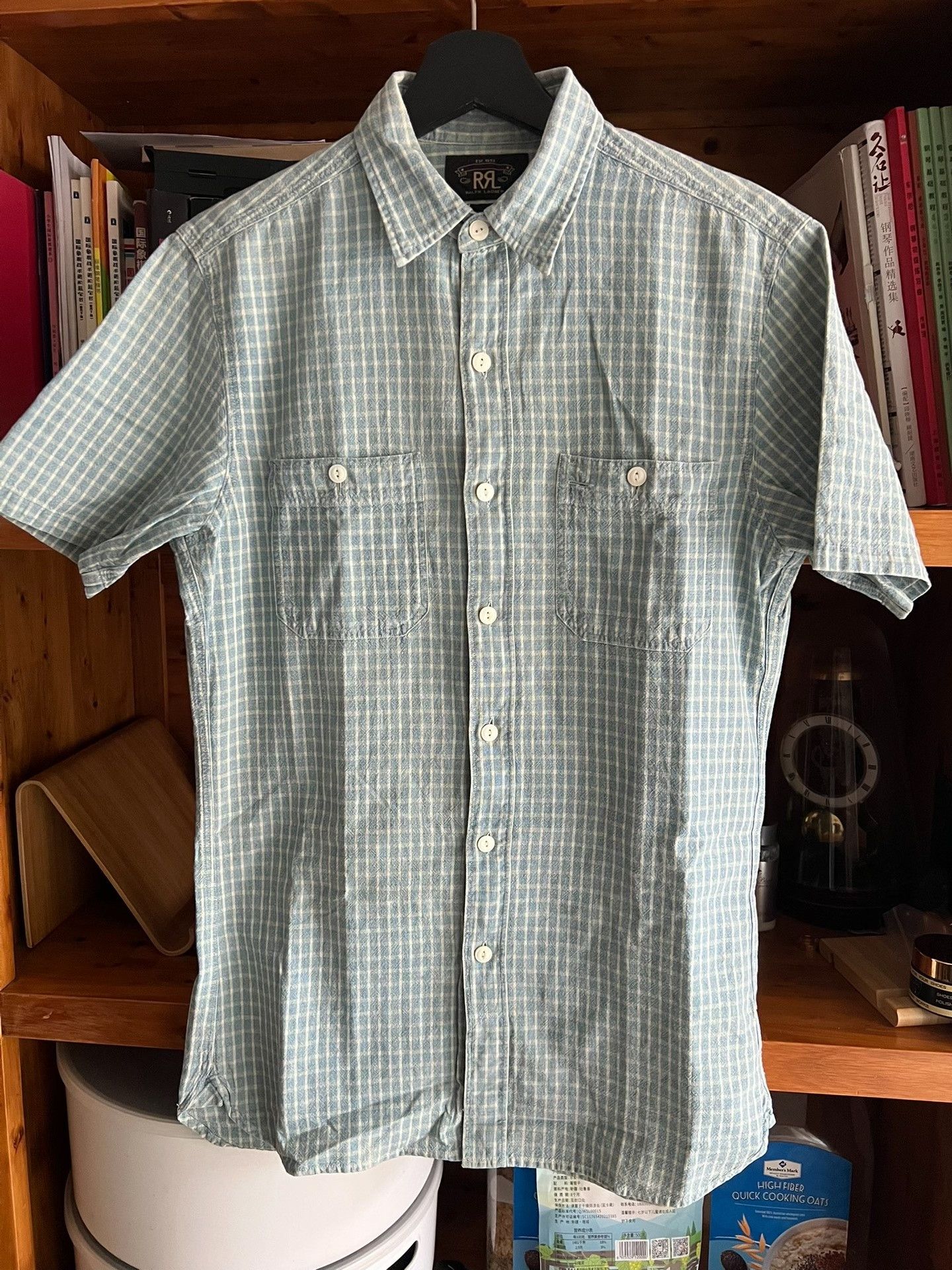 RRL Ralph Lauren RRL Double RL Indigo Check Short-Sleeve Shirt Size US S / EU 44-46 / 1 - 1 Thumbnail