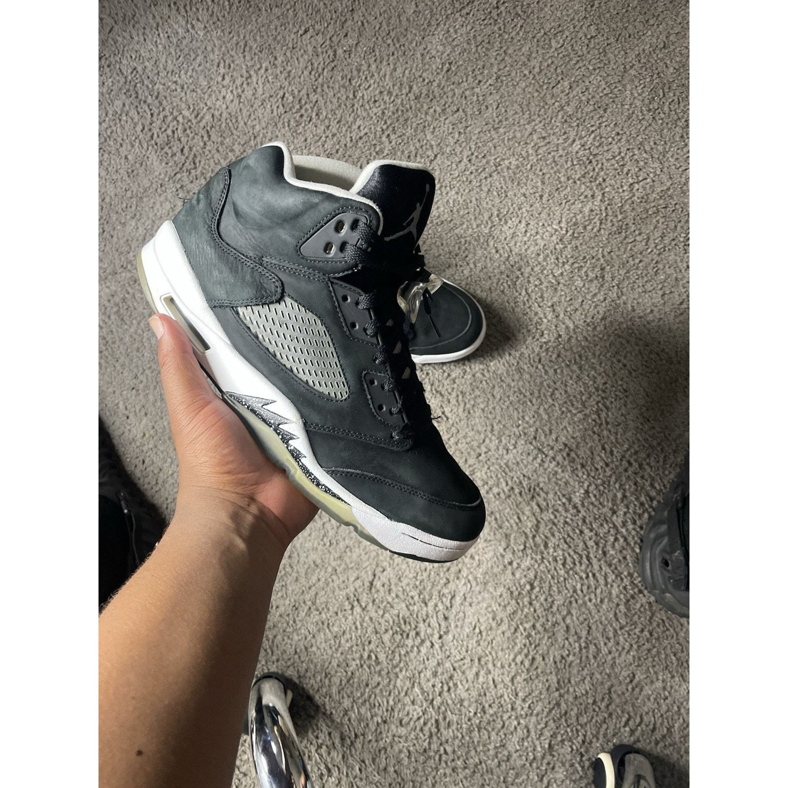 Jordan Brand Size 11.5- Men’s Nike Air Jordan 5 Retro Oreo Black 2013 Size US 11.5 / EU 44-45 - 1 Thumbnail