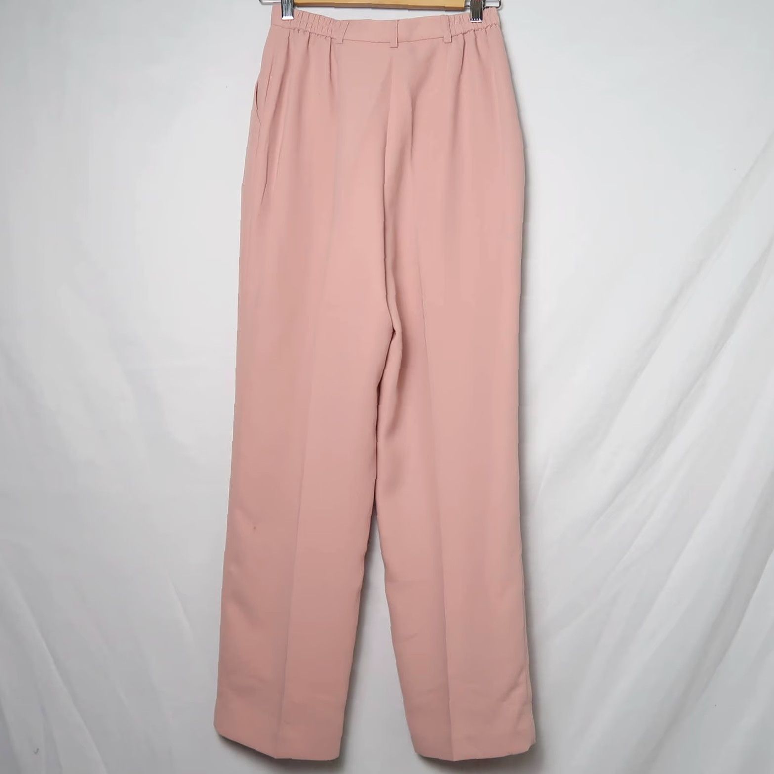 Vintage VINTAGE 90s light pink high rise pleat front trouser pants Style&co. 6 Petite Polyester Women’s Pants Size 28" / US 6 / IT 42 - 5 Thumbnail
