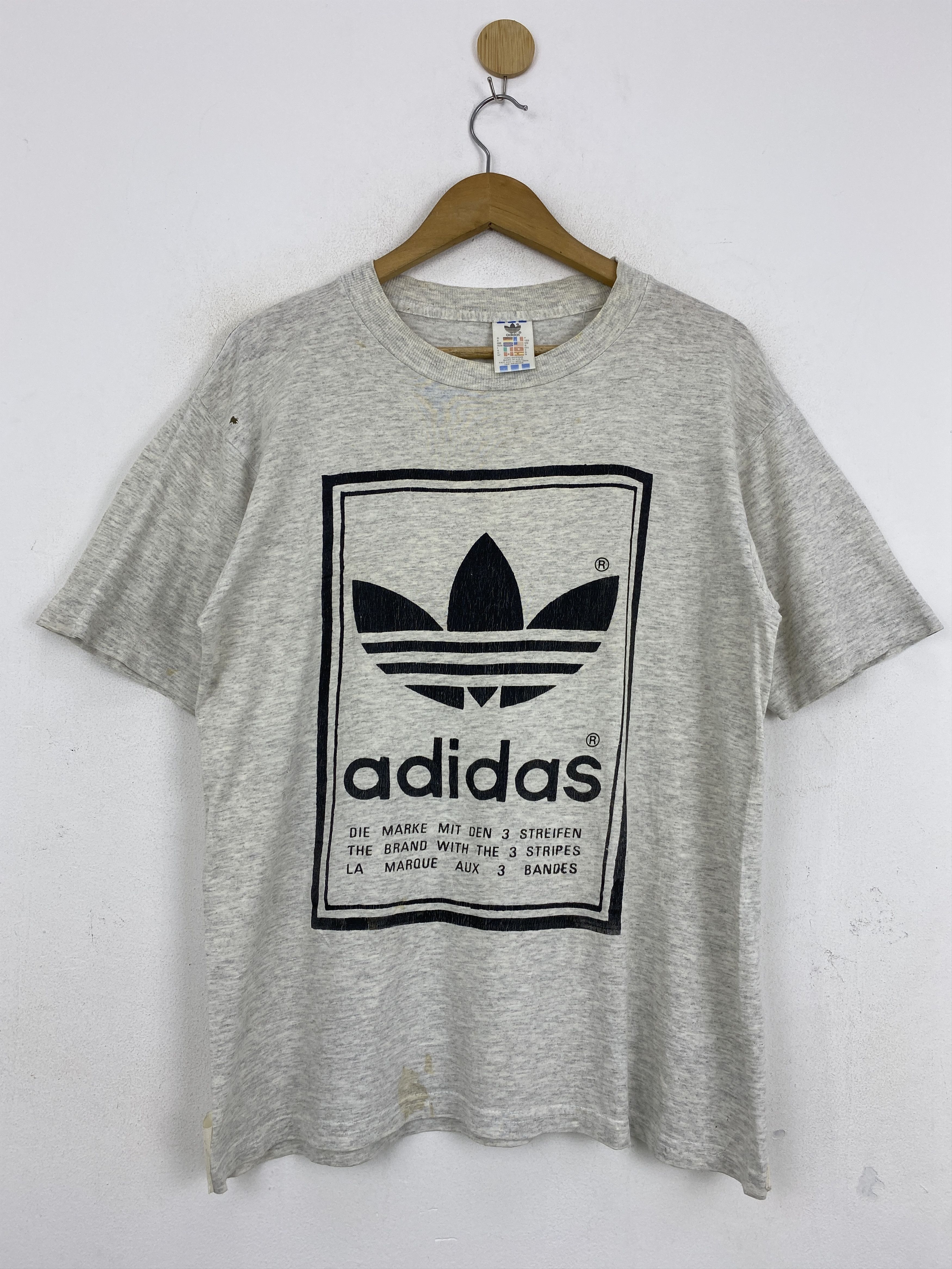 Adidas × Vintage Vintage 90s Adidas Big Logo Short Sleeve T Shirt TA0558 Size US S / EU 44-46 / 1 - 1 Thumbnail