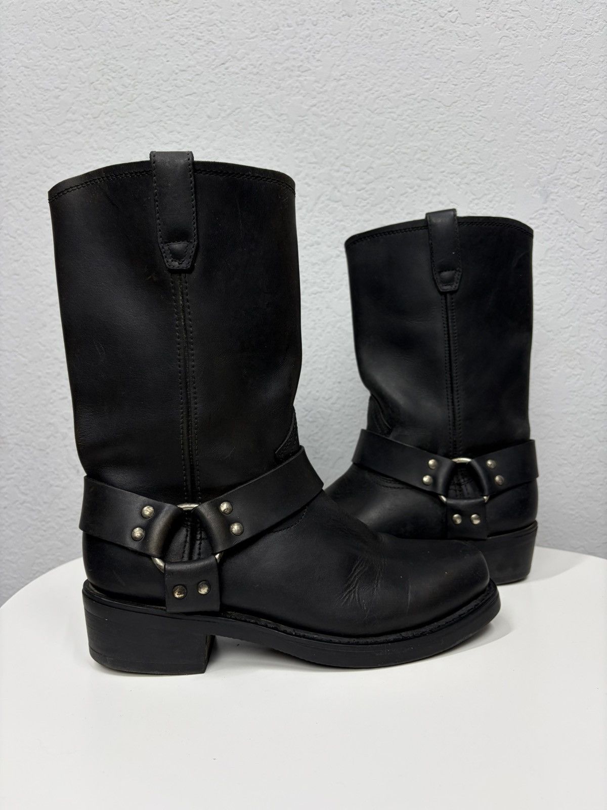 If Six Was Nine Vintage Italian AS 98 Rick Owens Style Leather Biker Boots Size US 9 / EU 42 - 4 Thumbnail