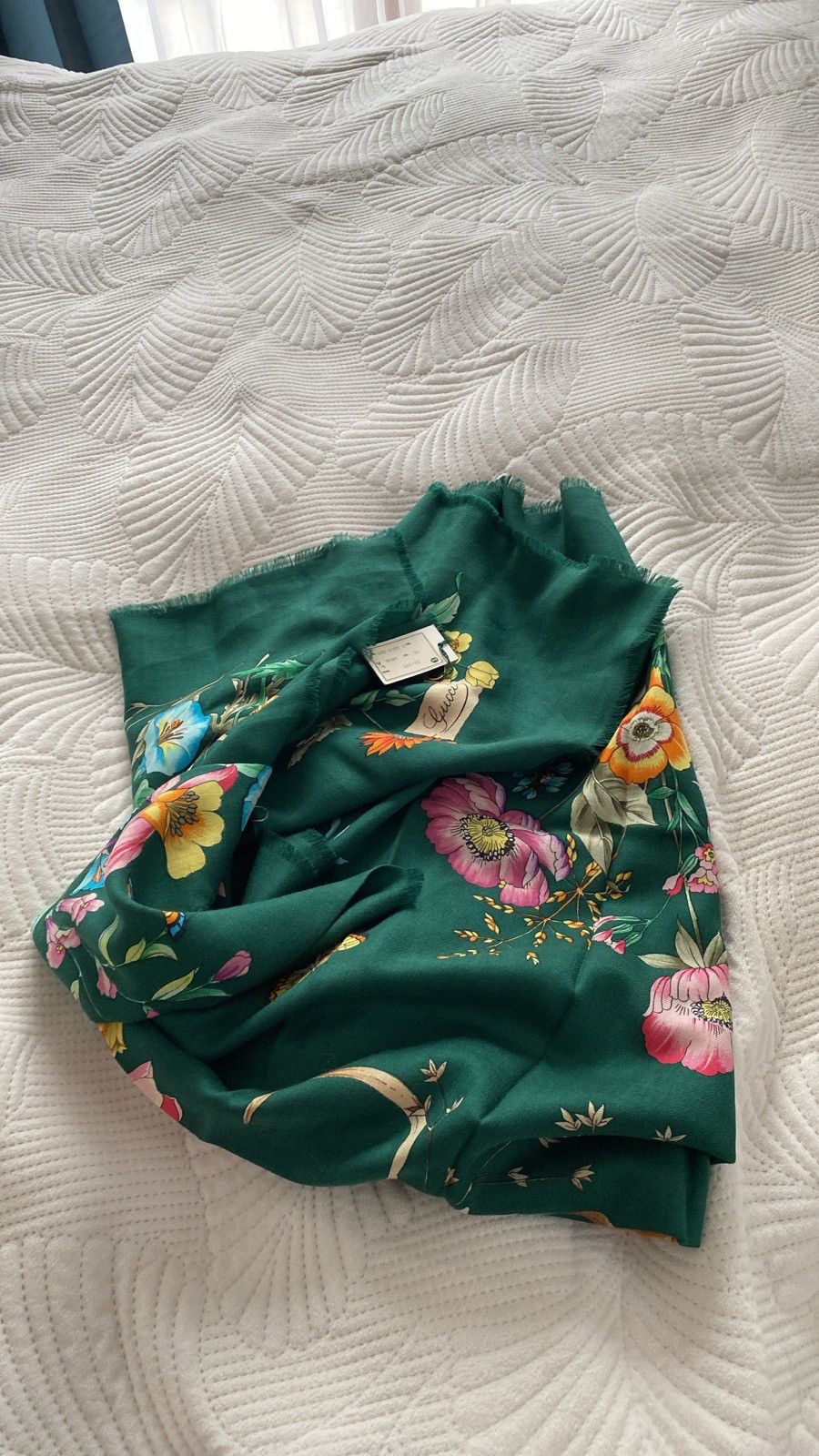 Gucci Gucci gloral scarf silk & cotton Size ONE SIZE - 3 Thumbnail
