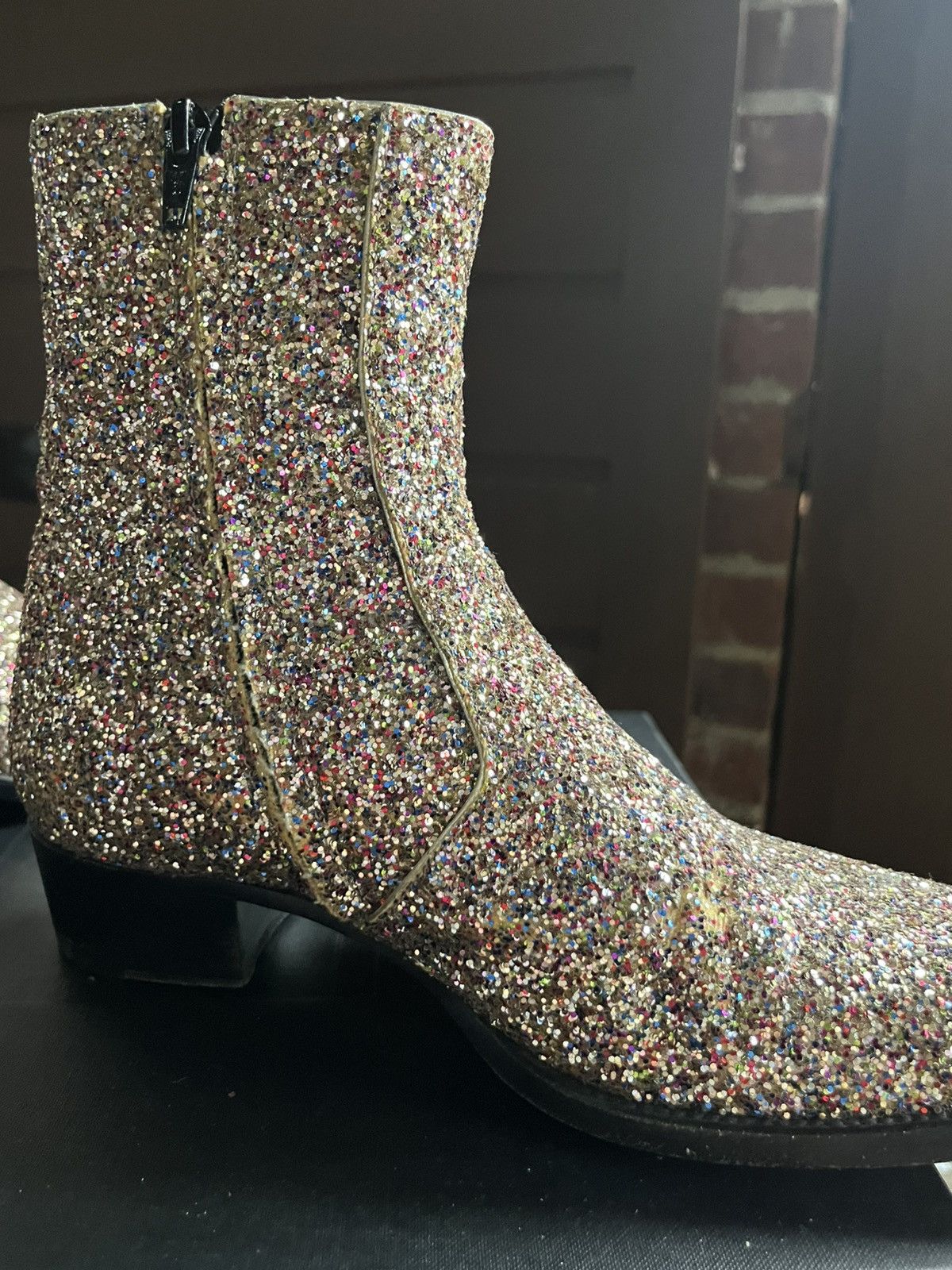 Saint Laurent Paris Saint Laurent Spring/Summer 2016 Glitter Hedi Slimane Boots Size US 6 / EU 39 - 5 Thumbnail