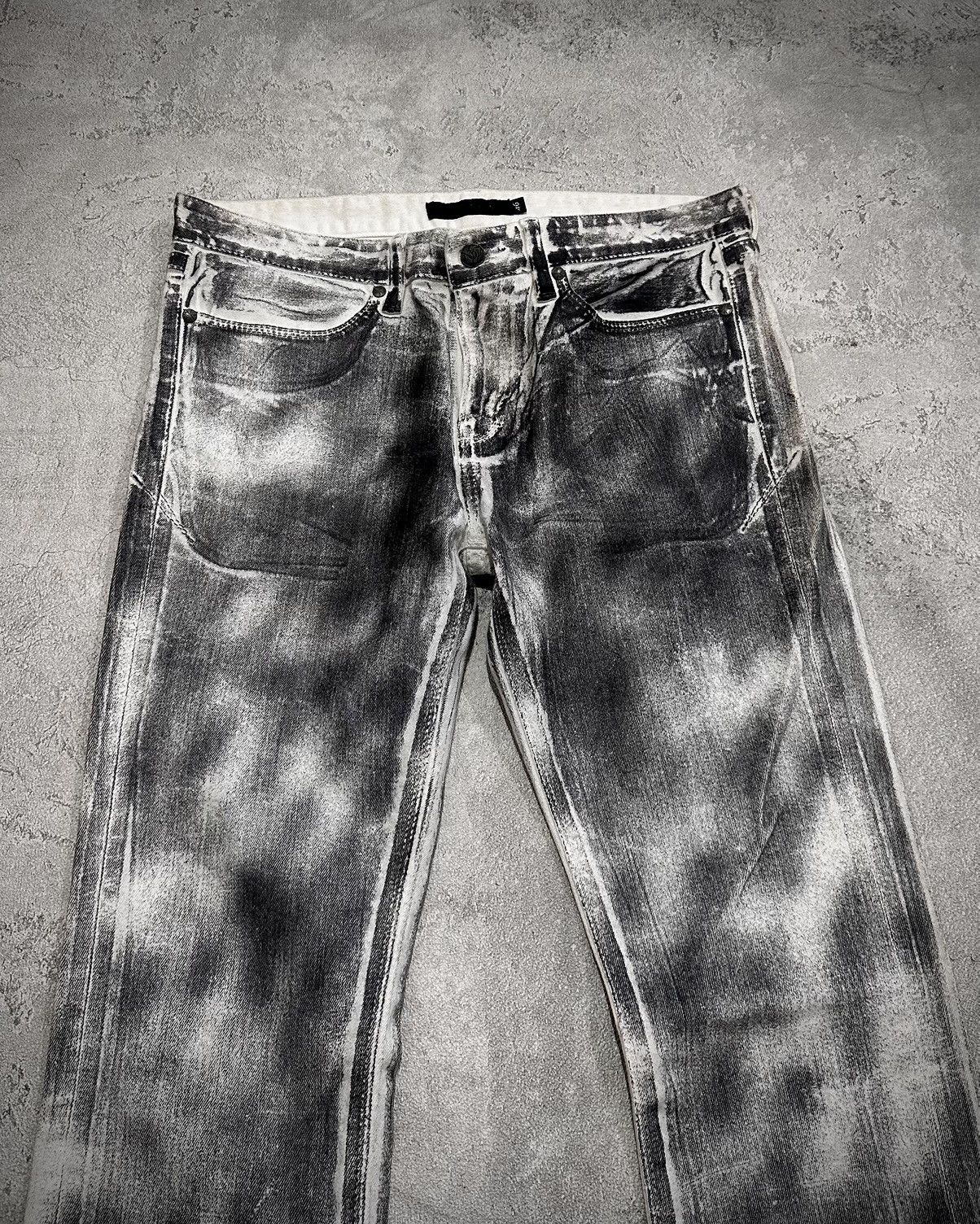 Japanese Brand Fuga Waxed Smoke Slim Jeans Size US 30 / EU 46 - 2 Thumbnail