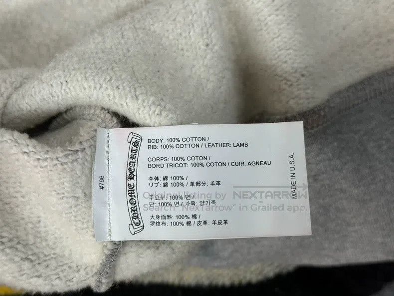 Chrome Hearts CHROME HEARTS Size XL Three-cross split leather scroll hood Size US XL / EU 56 / 4 - 4 Thumbnail