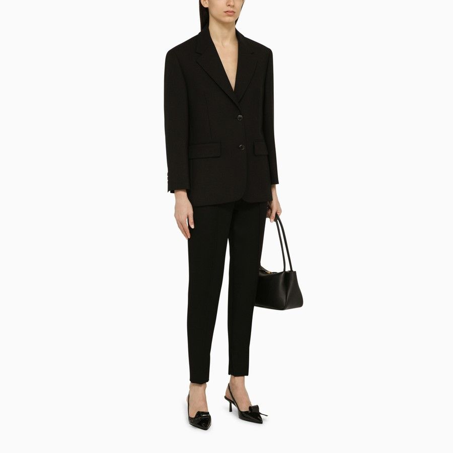 Prada o1d2blof0924 Single-breasted Jacket in Black Size XS / US 0-2 / IT 36-38 - 2 Thumbnail