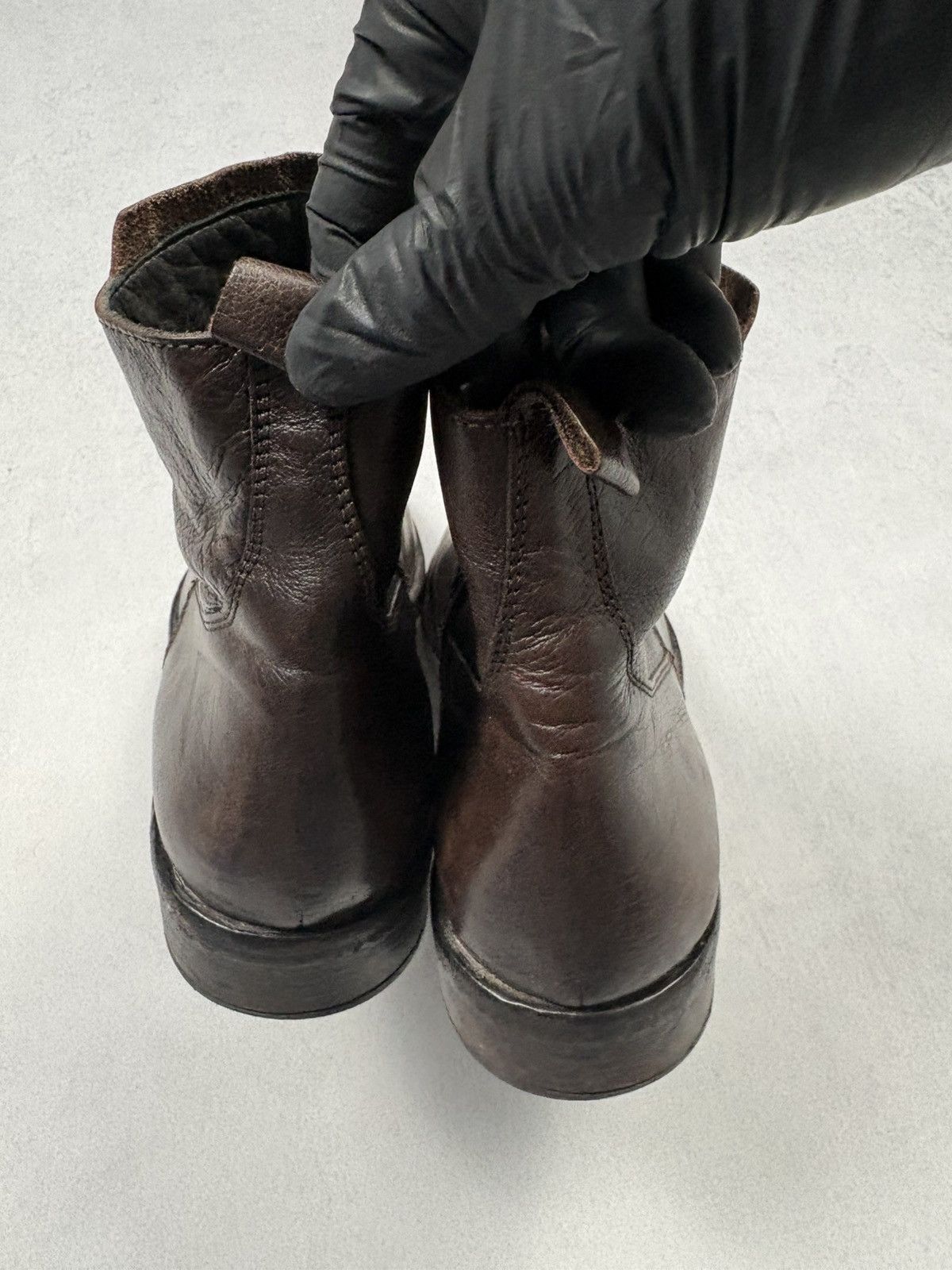 MoMA MOMA Handmade Distressed Brown Leather Zip Ankle Boots EU 41 Size US 8 / EU 41 - 3 Thumbnail