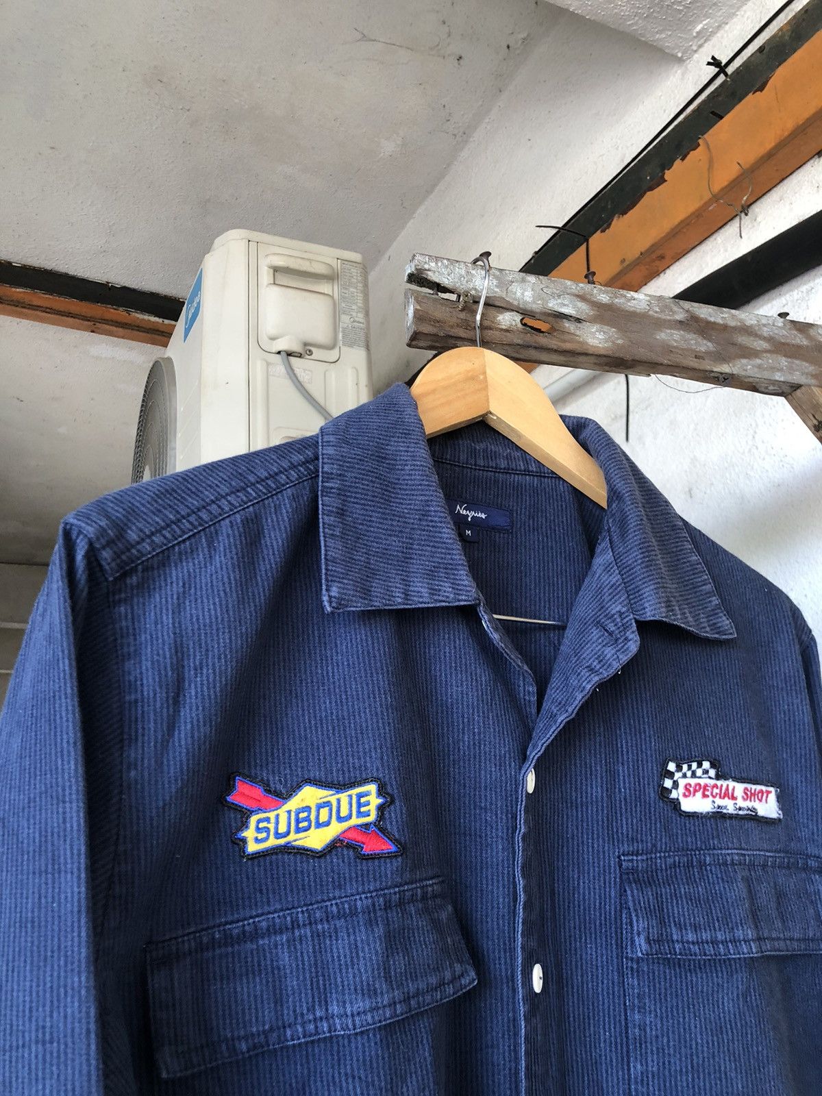 Indigo Neyries Subdue Moto Racing Indigo Work Button Up Shirt Size US M / EU 48-50 / 2 - 4 Thumbnail