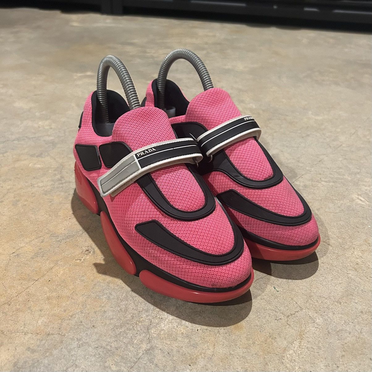 Prada Prada Cloudbust Knit Sneakers Fluorescent Pink US 5 Size US 5 / EU 37 - 10 Thumbnail