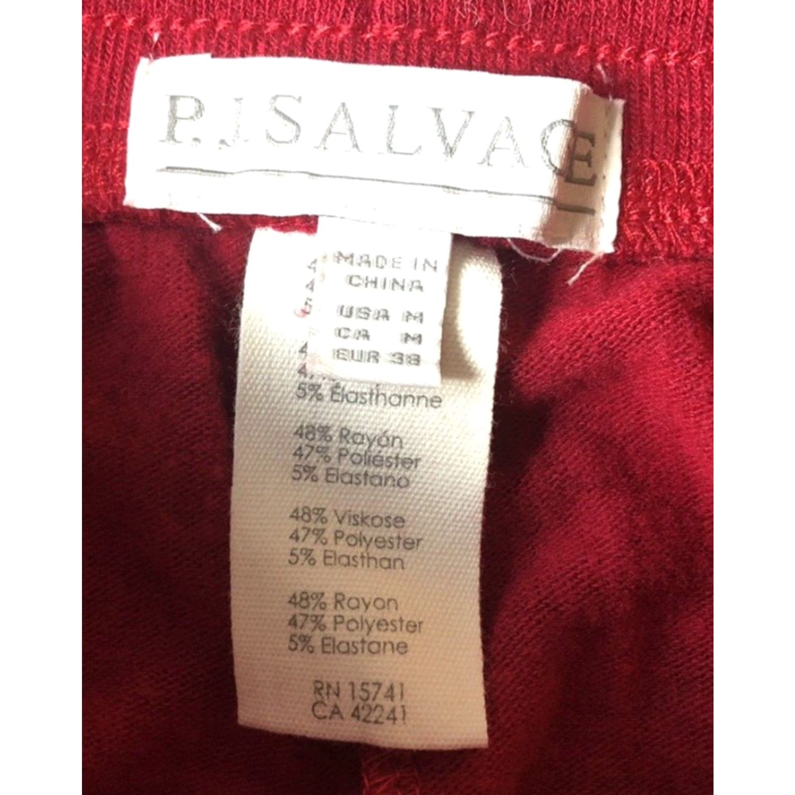 Vintage Pj Salvage Raspberry Red Jogger Pants M NWT New Hearts Rayon Polyester Elas Size 32" / US 10 / IT 46 - 7 Thumbnail