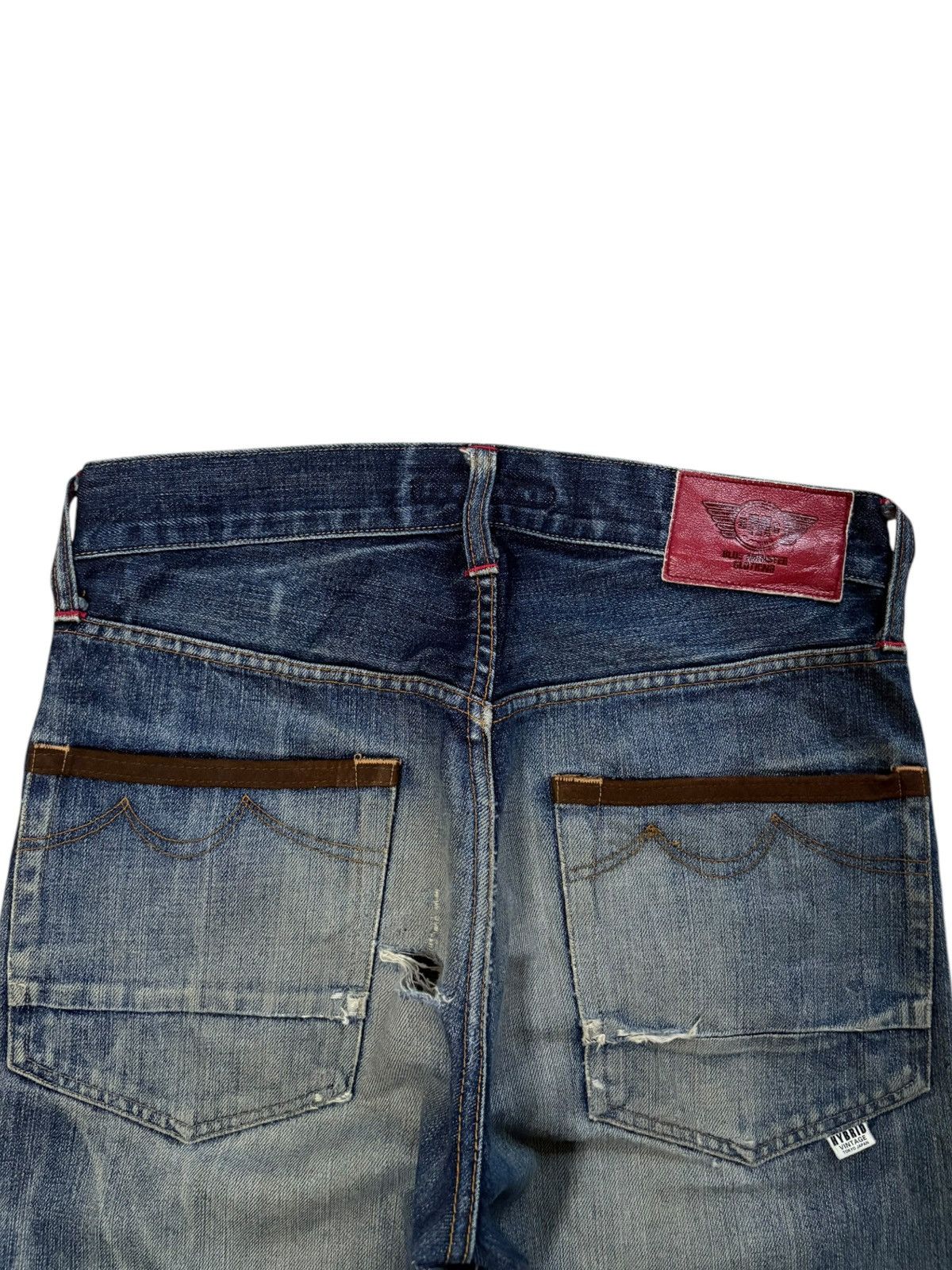 Japanese Brand Hybrid Vintage Japanese Brand Bleached Mud Wash Loose Jeans Size US 30 / EU 46 - 8 Thumbnail