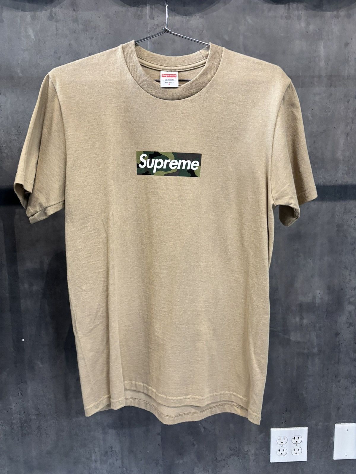 Supreme Tan Box Logo Tee | Grailed
