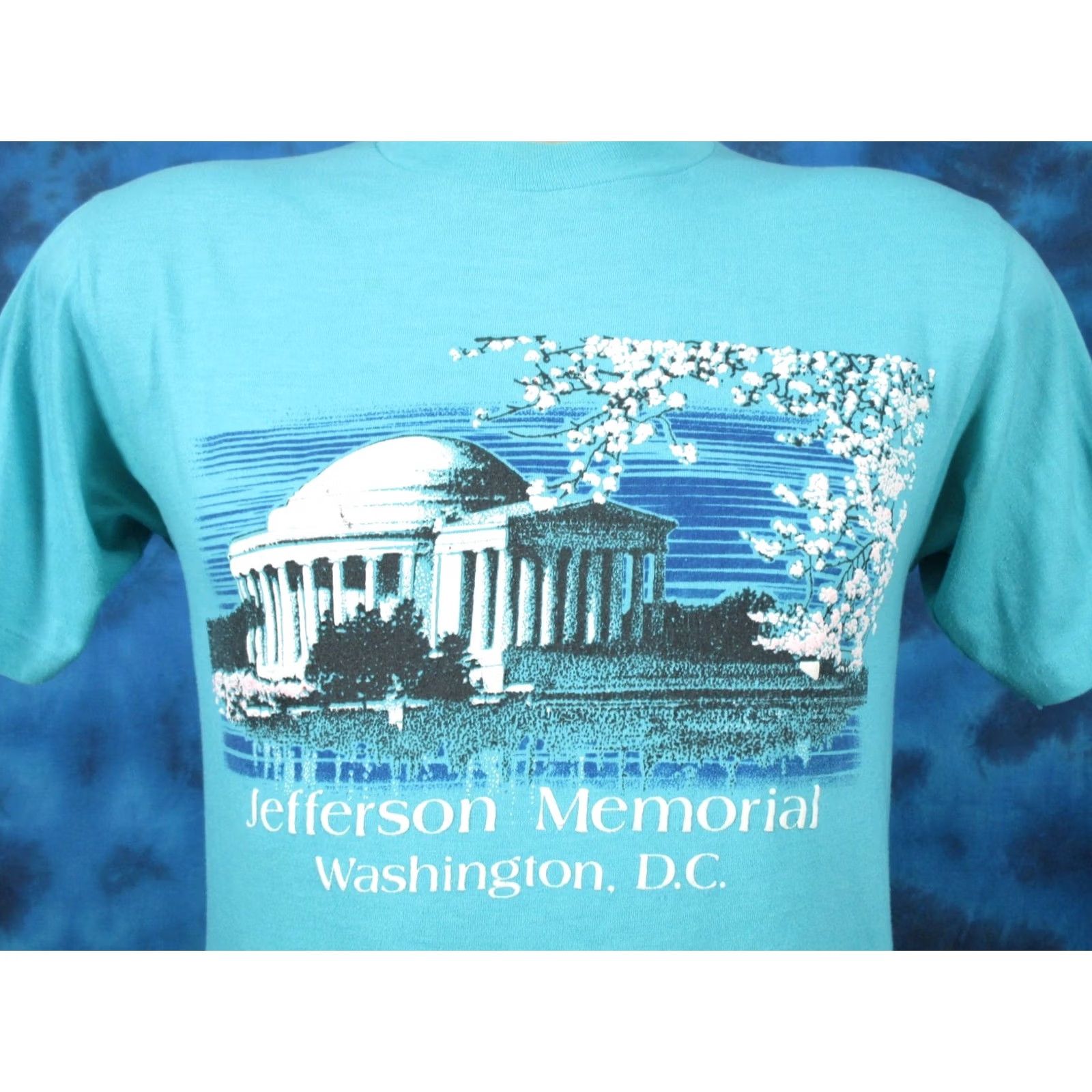 Hanes VINTAGE 80s JEFFERSON MEMORIAL WASHINGTON D.C. T-Shirt XS/SMALL Mens Size US XS / EU 42 / 0 - 4 Thumbnail