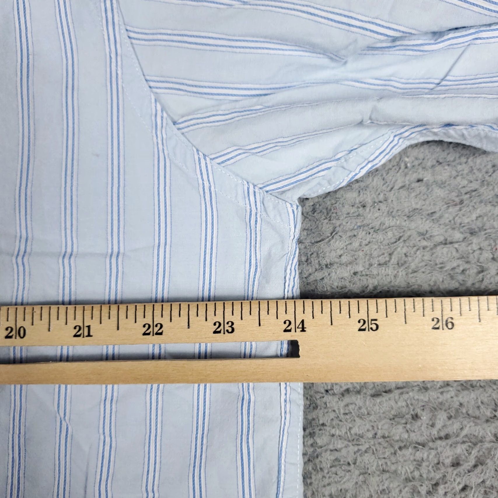 American Eagle Outfitters American Eagle Outfitters Shirt Mens Large Blue Striped Button Up Short Sleeve Casual Formal Workwear Size US L / EU 52-54 / 3 - 6 Thumbnail