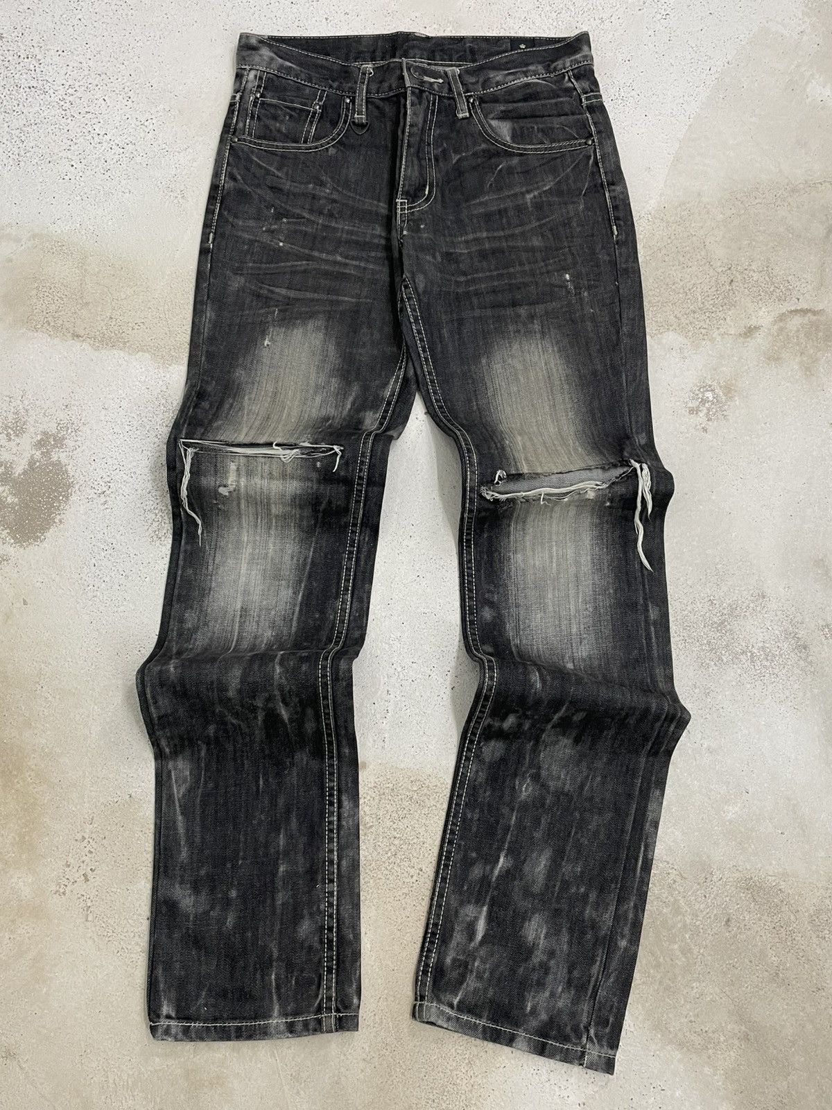 Designer Vintage Japan SemanticDesign Affliction Punk Distress Denim Size US 30 / EU 46 - 1 Thumbnail