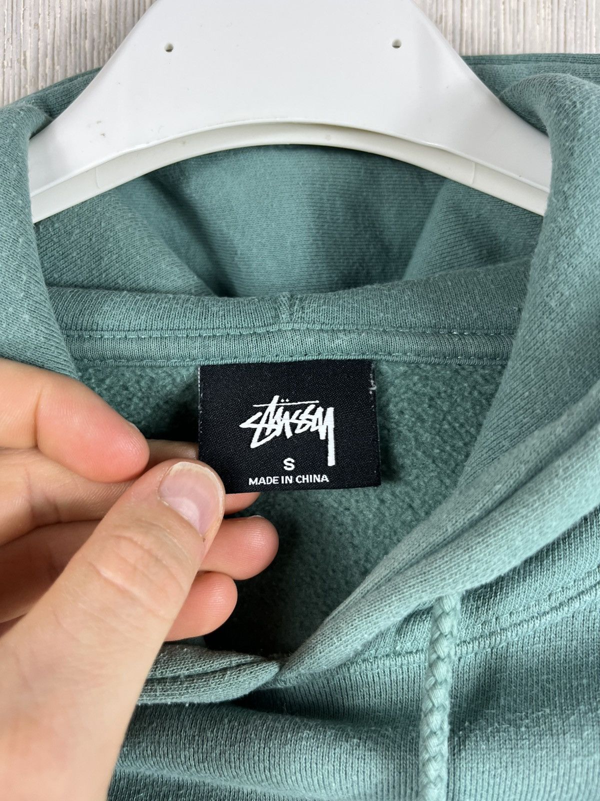Stussy × Vintage Vintage Stussy basic y2k hoodie sweatshirt sea green rare Size US S / EU 44-46 / 1 - 13 Thumbnail