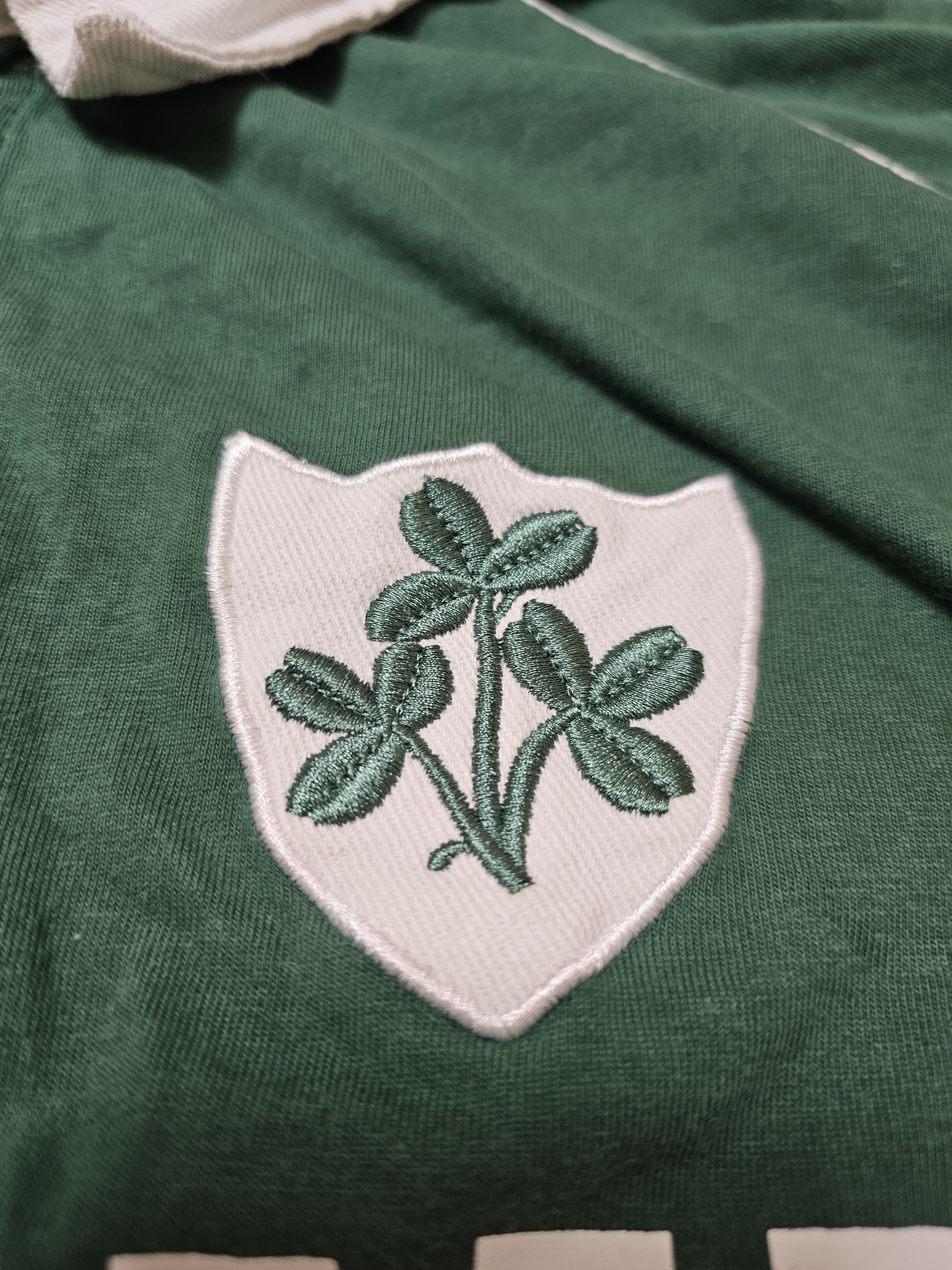 Vintage IRELAND RUGBY JERSEY VINTAGE POLO COTTON IRFU RUGBY SHIRT Size US XXL / EU 58 / 5 - 4 Thumbnail