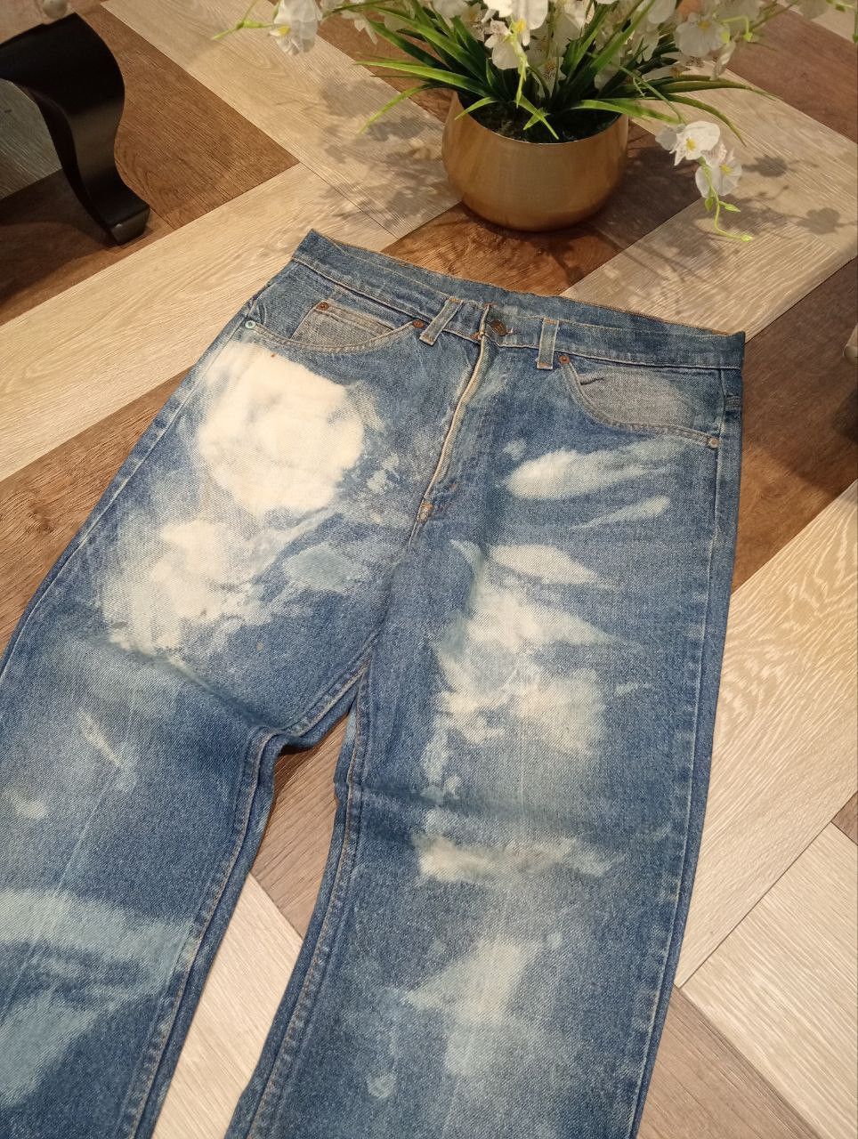 Levi's Vintage Clothing RARE LEVI'S VINTAGE 505 ORANGE TAB BLEACH JEANS Size US 33 - 4 Thumbnail