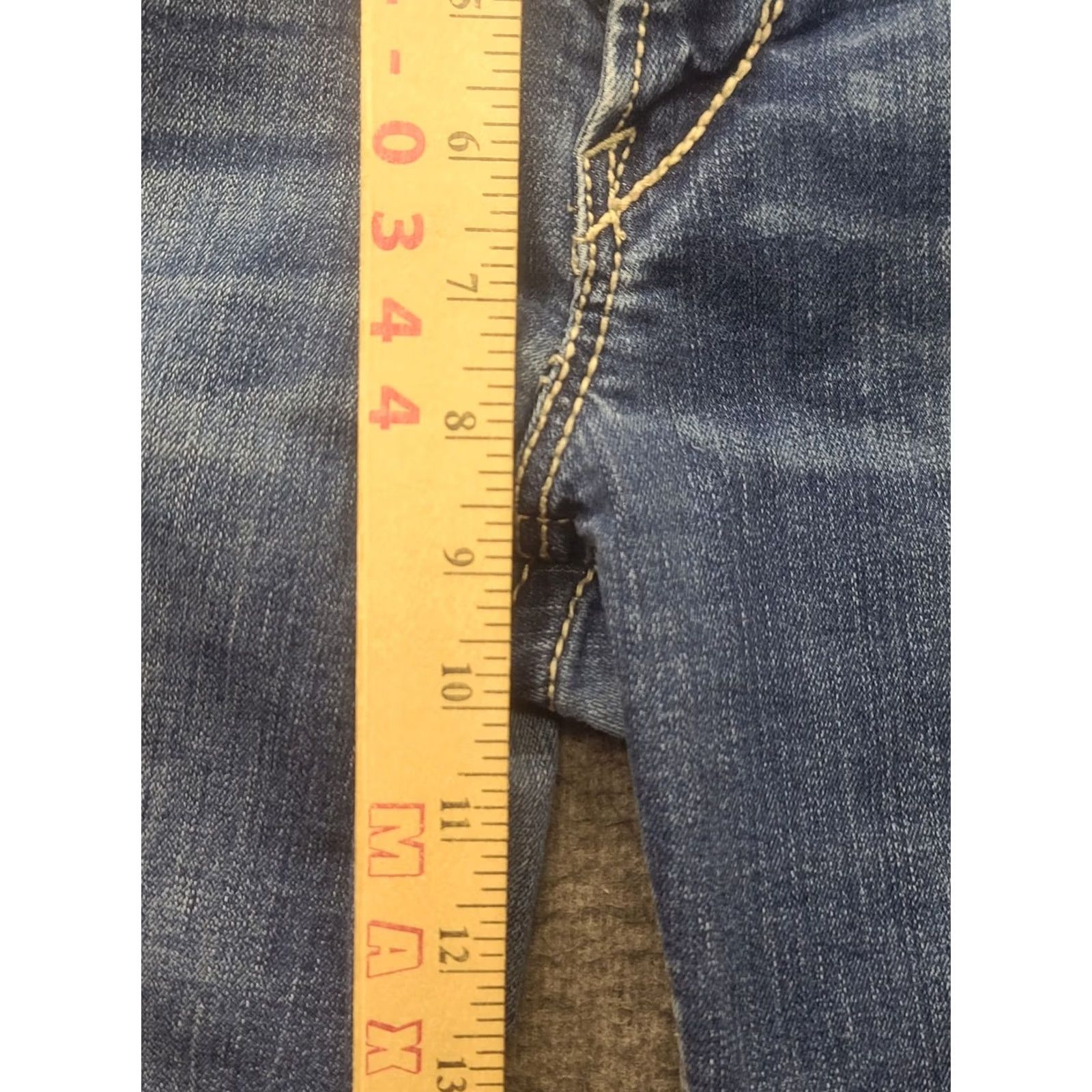 Ariat Ariat REAL Denim Jeans Womens 32x32 Regular Bootcut Stretch Distressed Blue Cotton Denim 5-Pocket Design Cowboy Horse Rodeo Cowgirl - Mens/Womens Size 24" / US 00 / IT 34 - 4 Thumbnail
