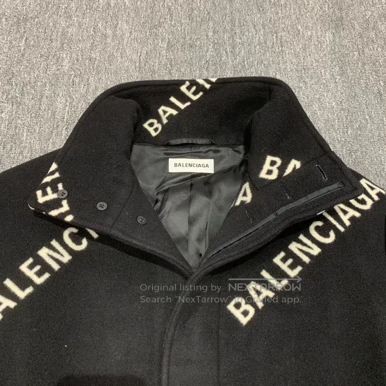 Balenciaga Balenciaga Black Bullet Screen Full Printed Wool Coat Jack Size XXS / US 00 / IT 34 - 7 Thumbnail