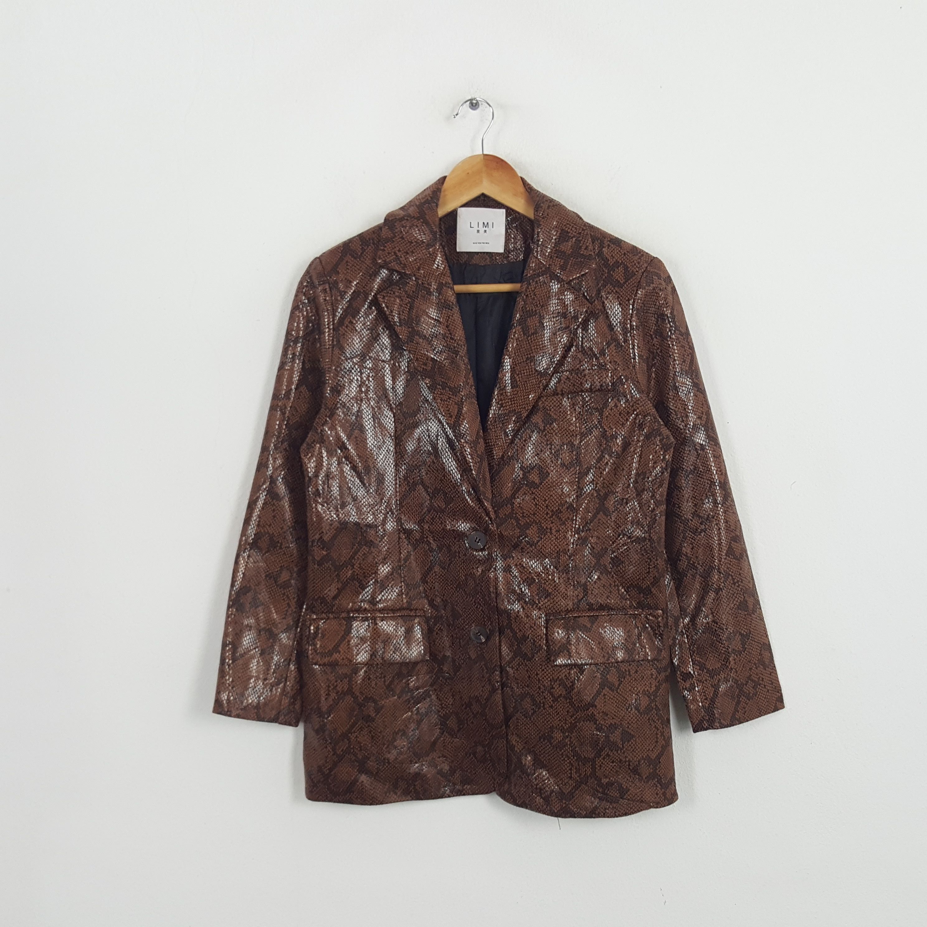 Designer × Leather × Vintage Vintage Limi Japanese Brand Snake Design Blazer Size US S / EU 44-46 / 1 - 1 Thumbnail