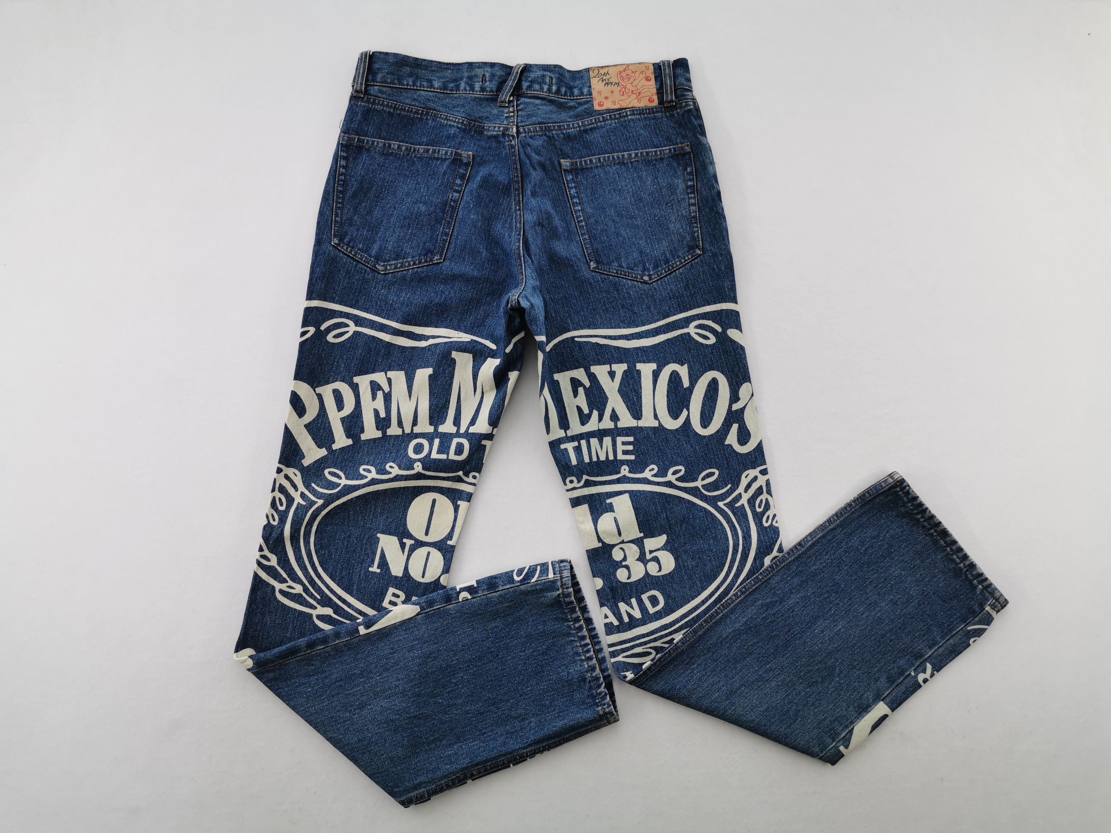 PPFM Vintage PPFM Overprint Denim Jeans Size L Waist 31 Size US 31 - 5 Thumbnail