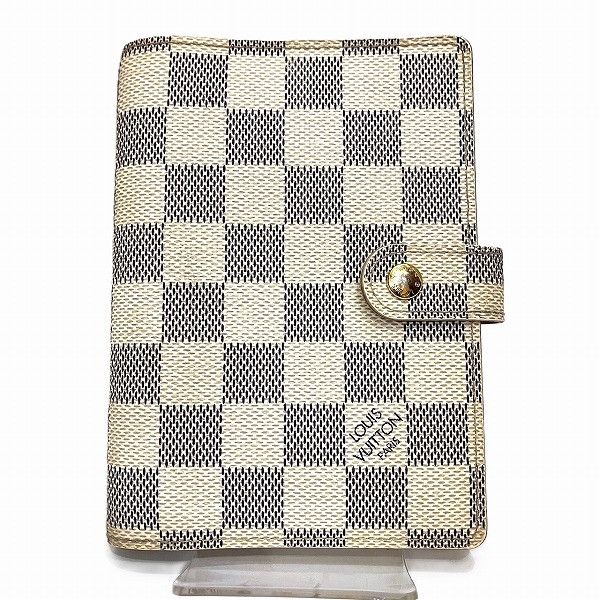 Louis Vuitton Louis Vuitton Louis Vuitton Damier Azur Agenda PM Notebook Cover R20706 Canvas Notebook Cover R20706 in Good Condition Size ONE SIZE - 1 Thumbnail
