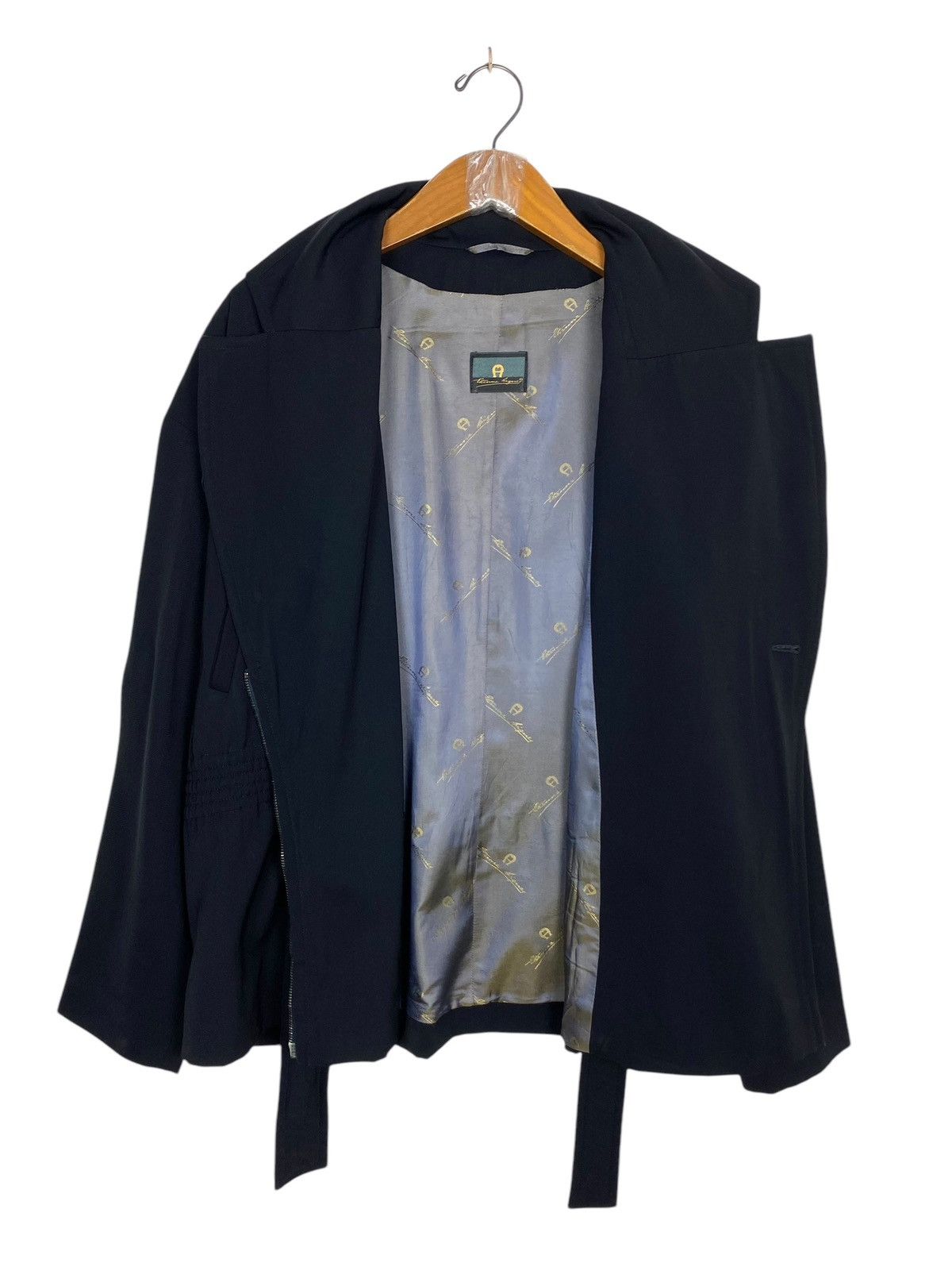 Etienne Aigner Rare Vtg Etienne Aigner Wool Coat With Rope Germany Riri Zip Size M / US 6-8 / IT 42-44 - 2 Thumbnail