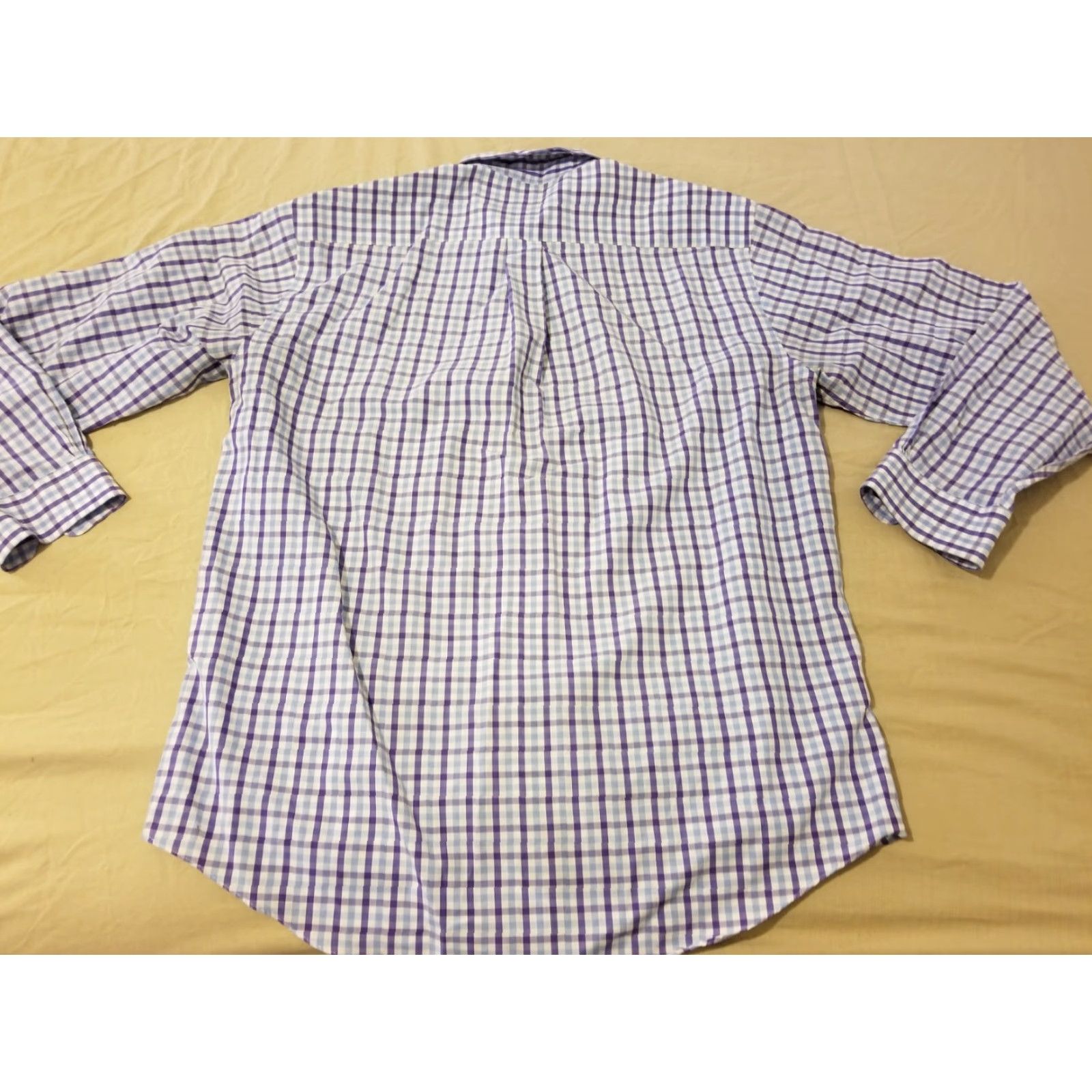 Brooks Brothers VINTAGE Brooks Brothers Dress Shirt Men M Blue Cotton Button Size 40R - 5 Thumbnail