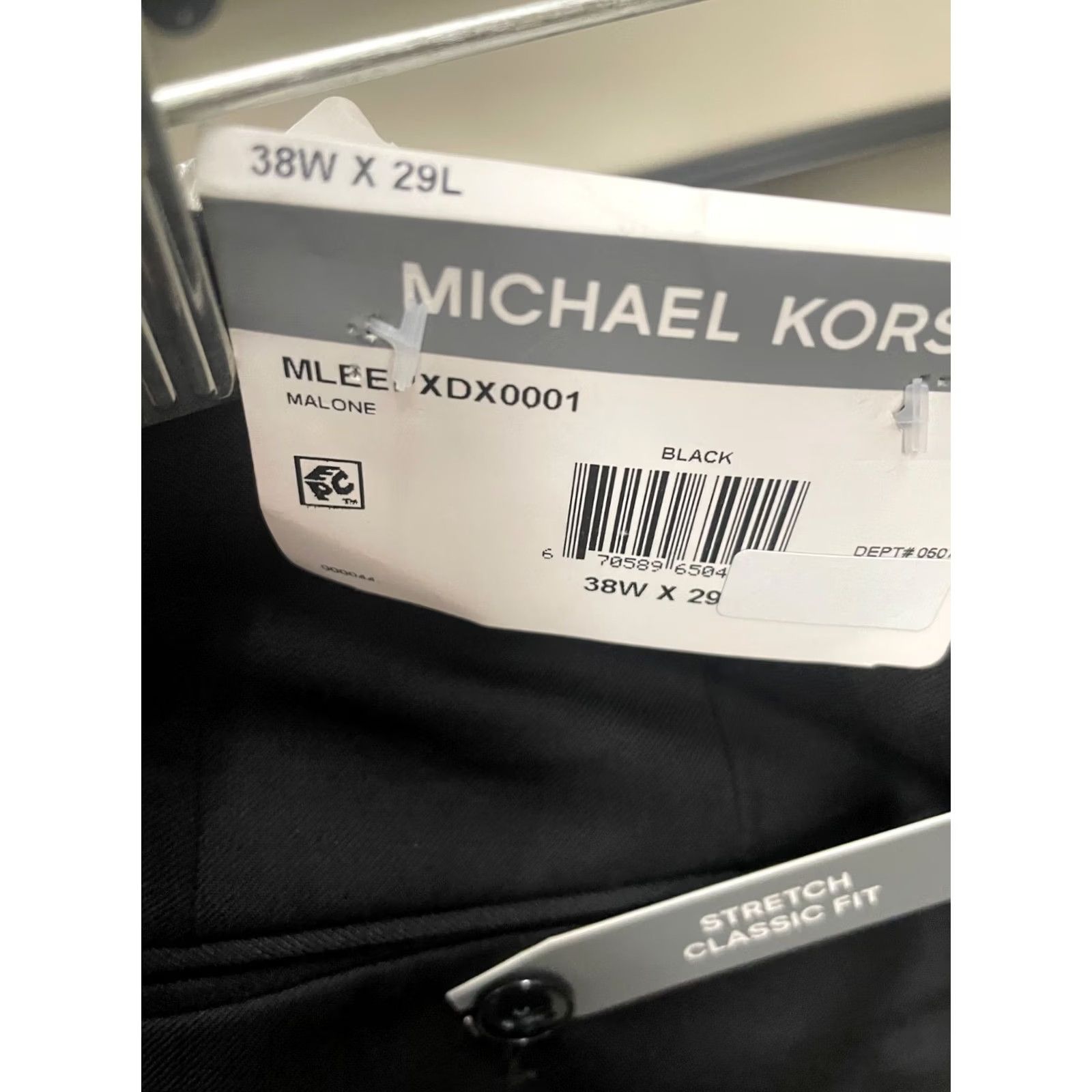 Michael Kors Michael Kors Men Classic Fit Wool Blend Stretch Solid Suit Pants Black 38x29 Size Regular Men/Coverage Size 38R - 6 Thumbnail