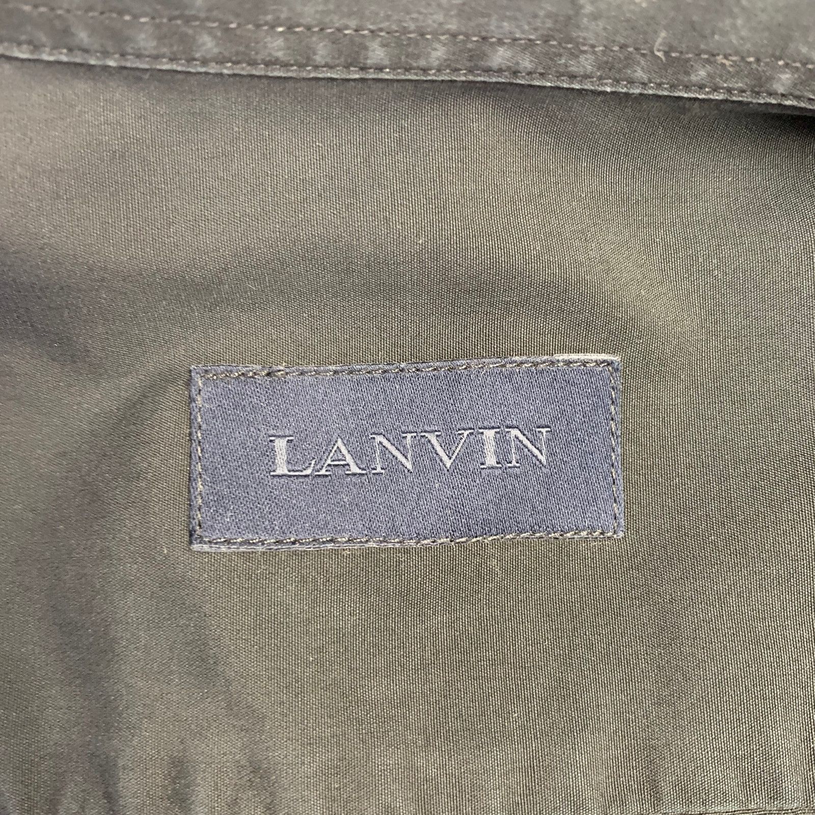 Lanvin LANVIN Size 40 Black Cotton Spread Collar Long Sleeve Shirt Size US L / EU 52-54 / 3 - 5 Thumbnail