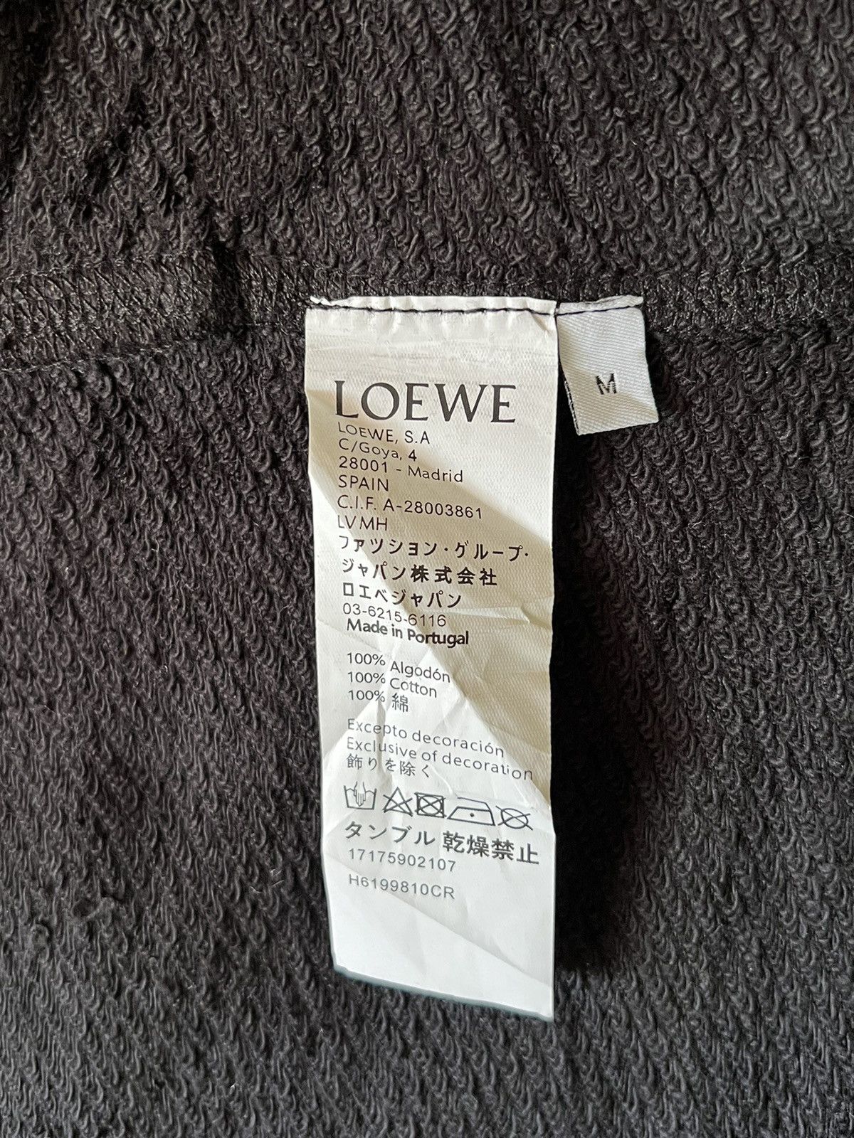 Loewe Loewe Rainbow black rip zip hoodie Size US M / EU 48-50 / 2 - 9 Thumbnail