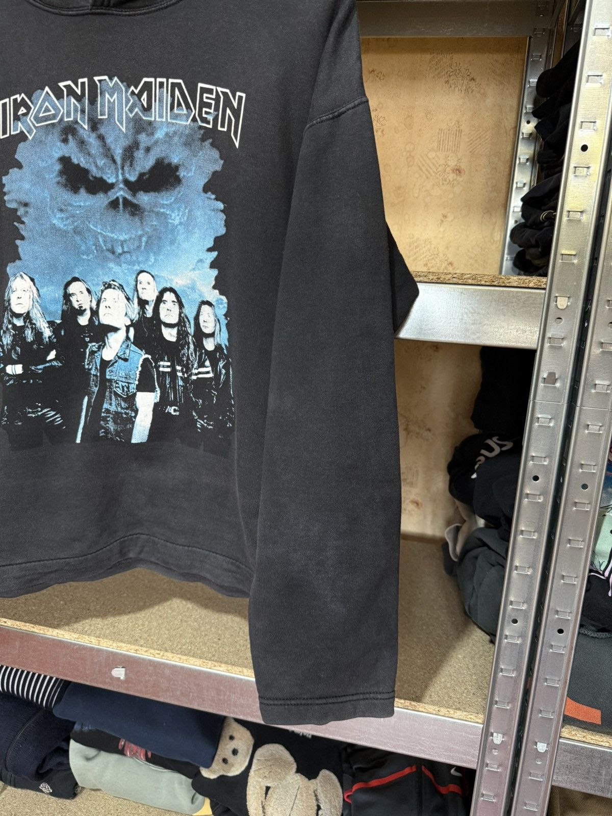 Band Tees × Vintage Vintage 2000’s Iron Maiden Retro Rock Band Hoodie Y2K Hype Size US XL / EU 56 / 4 - 8 Thumbnail