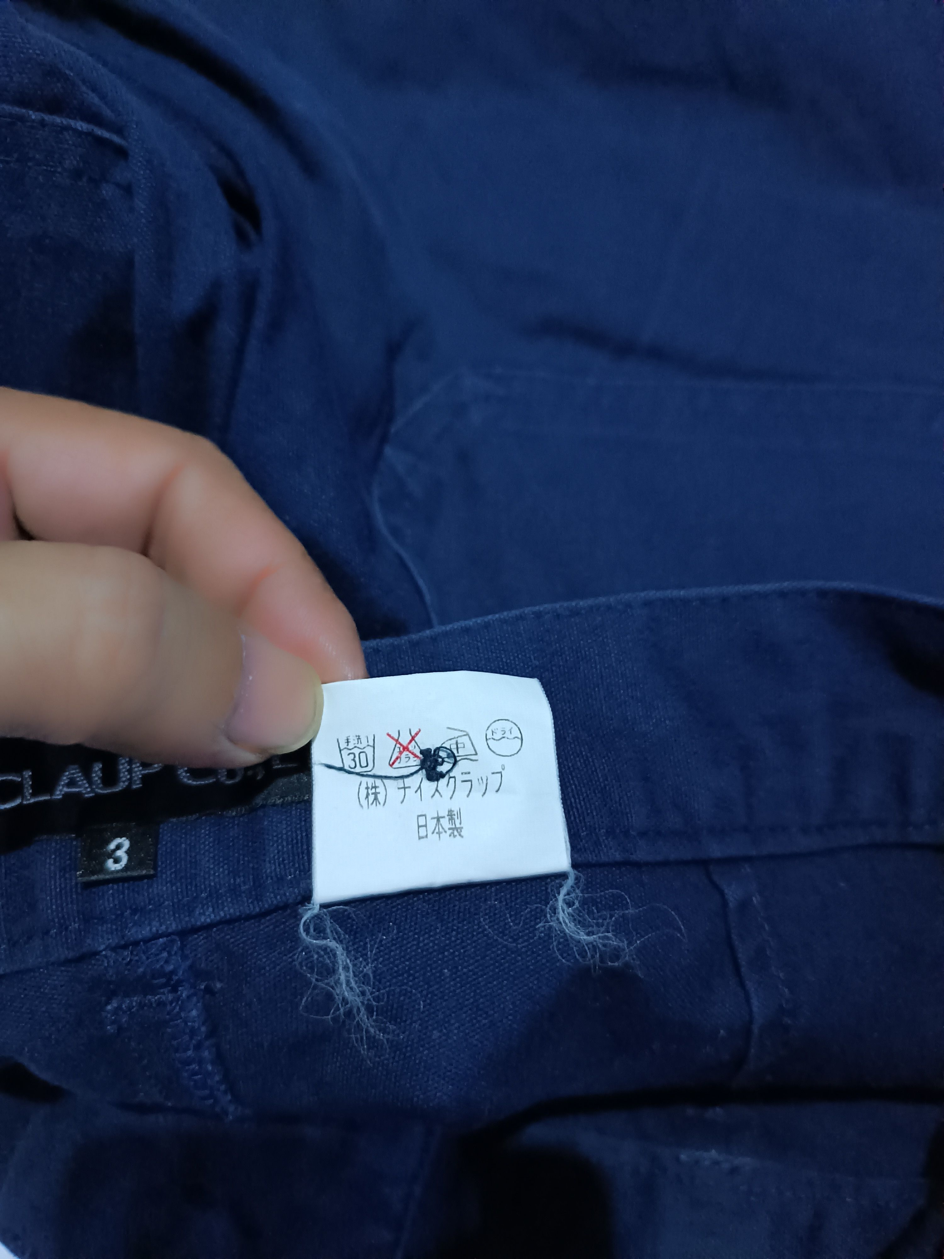 Japanese Brand × Vintage Navy Blue Button Fly Ball Bottom Vintage Flare Pants Size US 30 / EU 46 - 5 Thumbnail