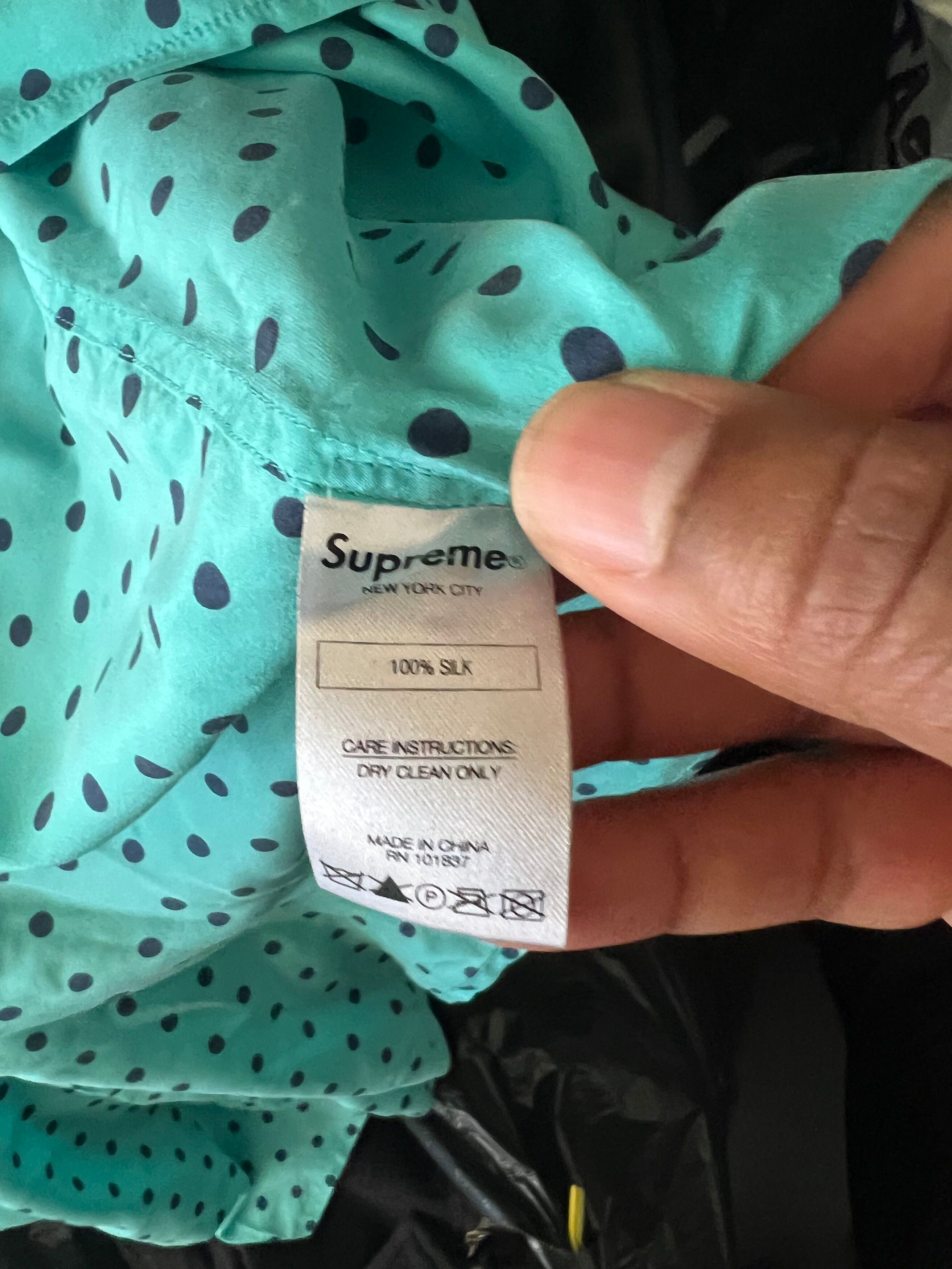 Supreme Supreme Silk Polka Dot Camp Collar Shirt | Grailed