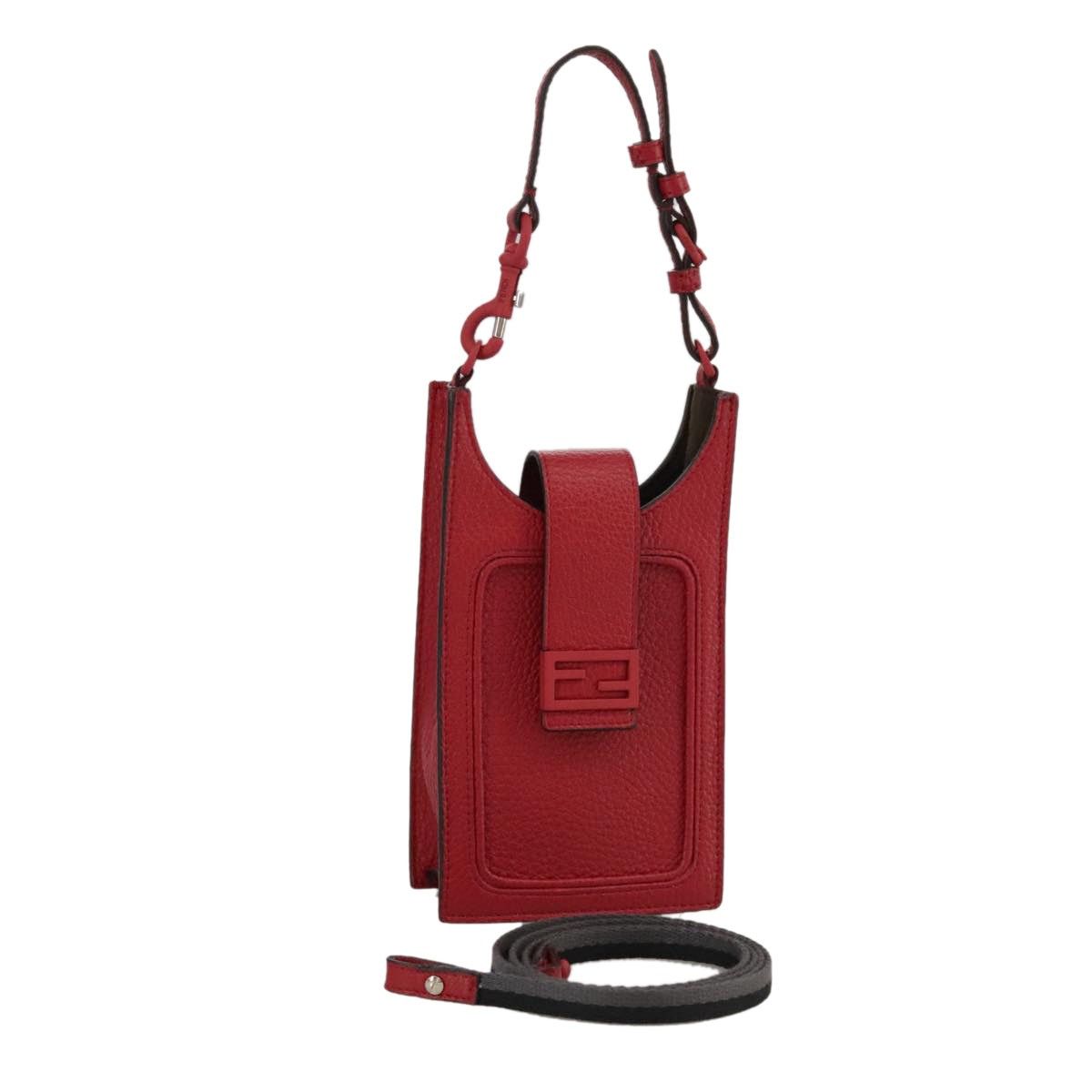 Fendi Shoulder Bag Leather Red, Women's