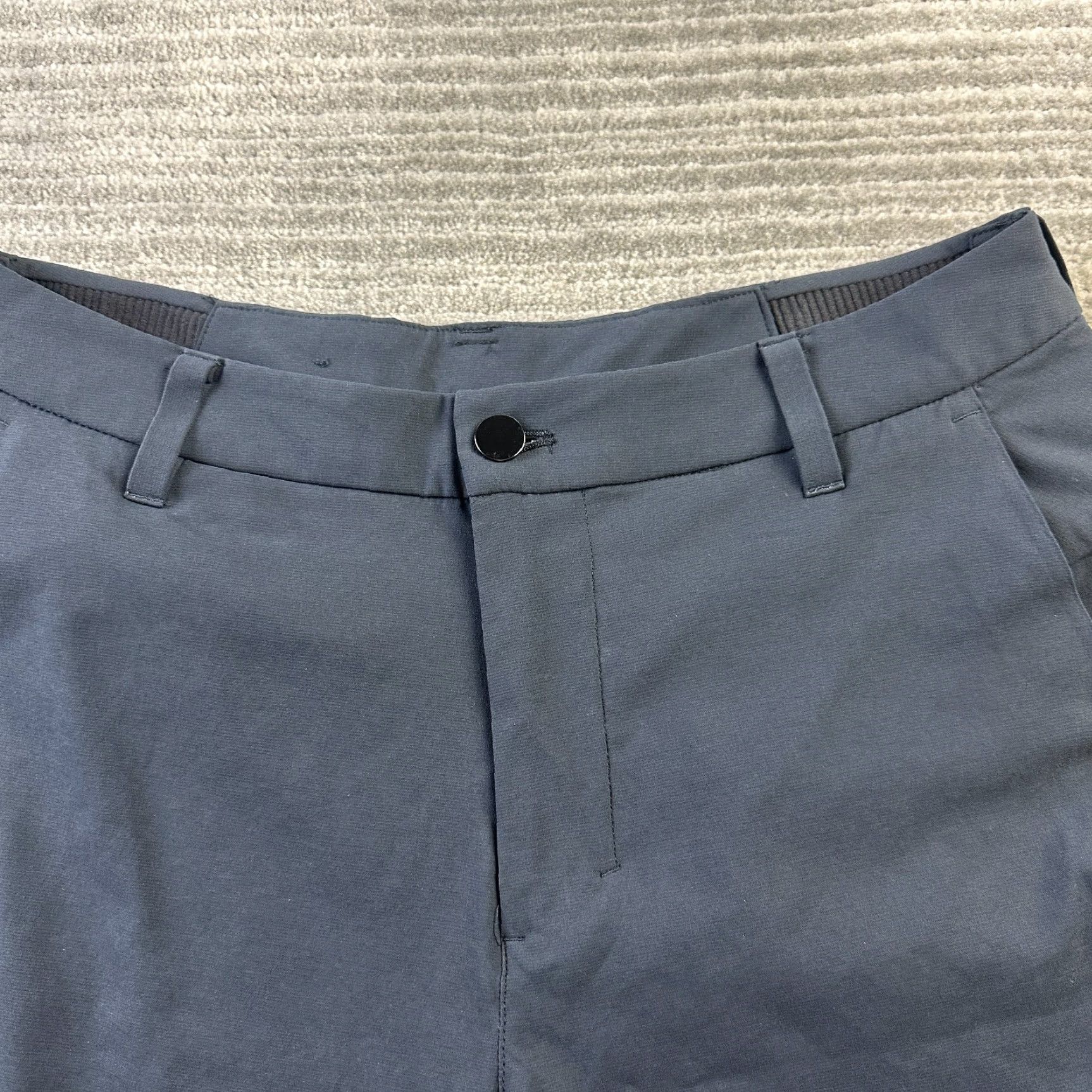 Lululemon Lululemon Shorts Mens 31 Blue ABC Commission Golf 10" Chino Regular Belt Loops Pockets Nylon Spandex Front Flat Button Logo Size US 31 - 3 Thumbnail