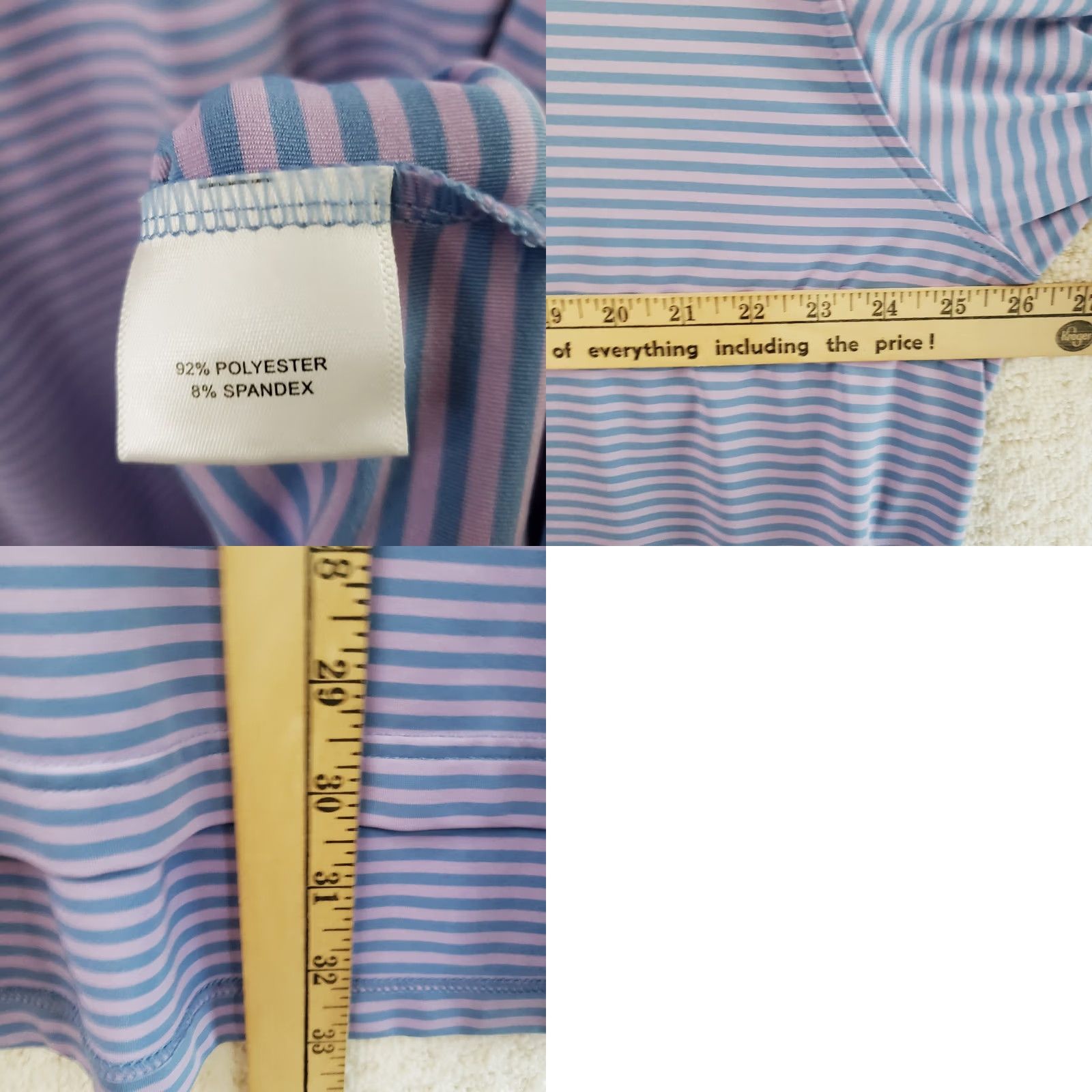 Peter Millar Peter Millar Polo Shirt Men XL Lavender Purple Stripe Summer Comfort Performance Size US XL / EU 56 / 4 - 9 Thumbnail