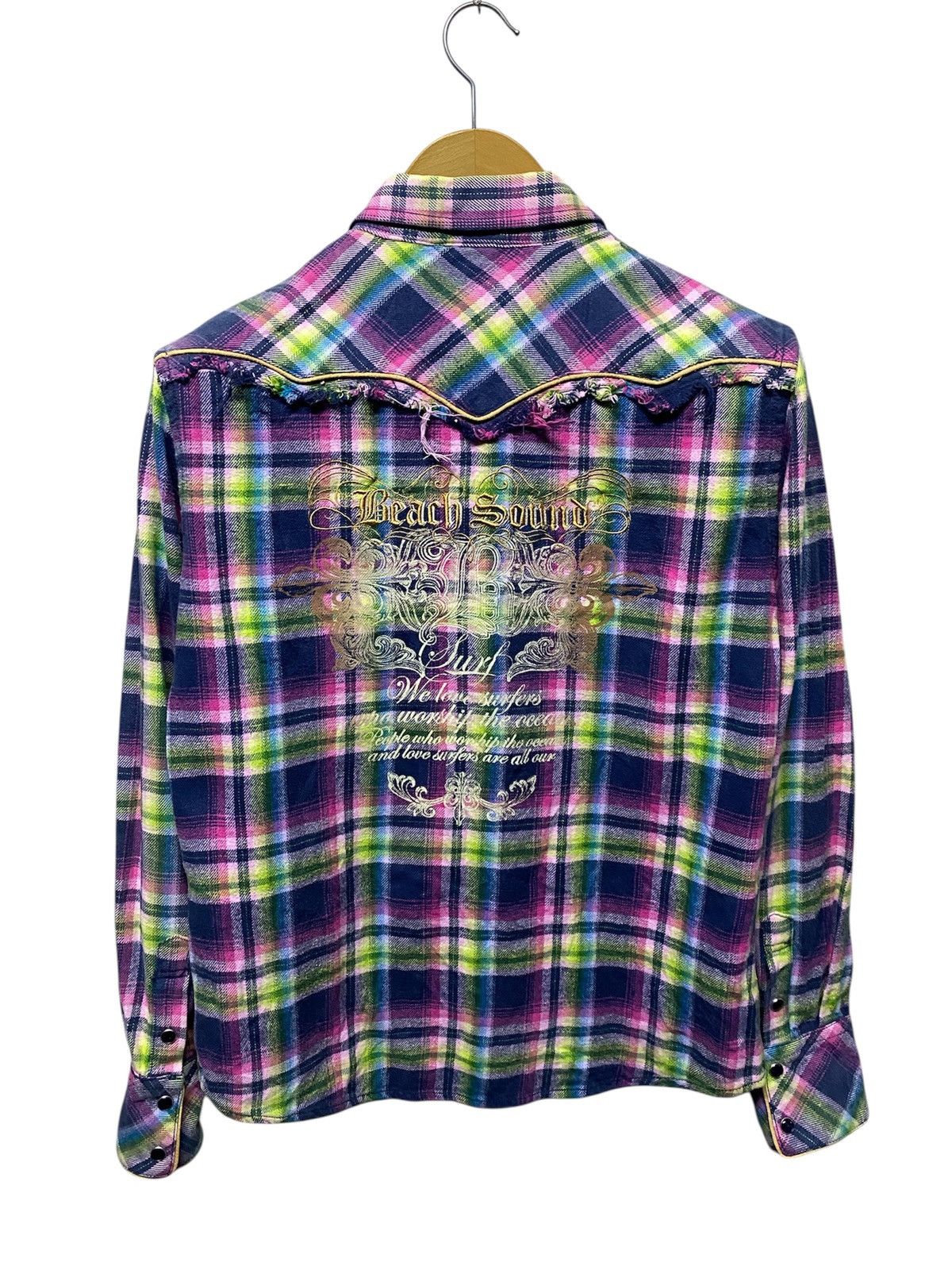 Japanese Brand Beach Sound Multicolor Western Snap Button Shirt Size S / US 4 / IT 40 - 2 Thumbnail
