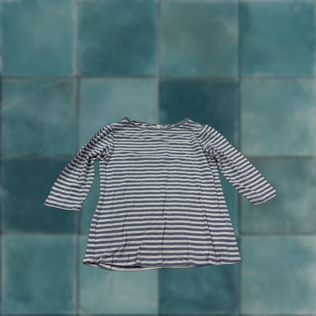 NIC+ZOE NIC+ZOE Shirt Womens M Blue Stripe Boat Neck 3/4 Sleeve Top Size M / US 6-8 / IT 42-44 - 1 Thumbnail