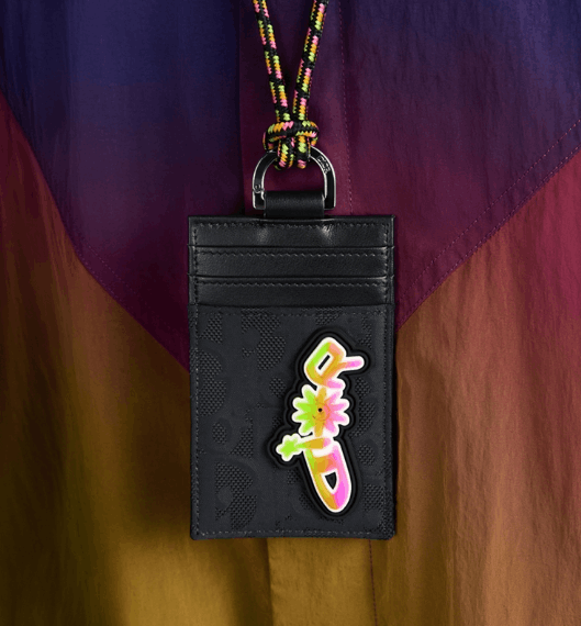Dior o1w1db10426 2ESCH1 Size:OS / Vertical Card Holder in Black Size ONE SIZE - 5 Thumbnail
