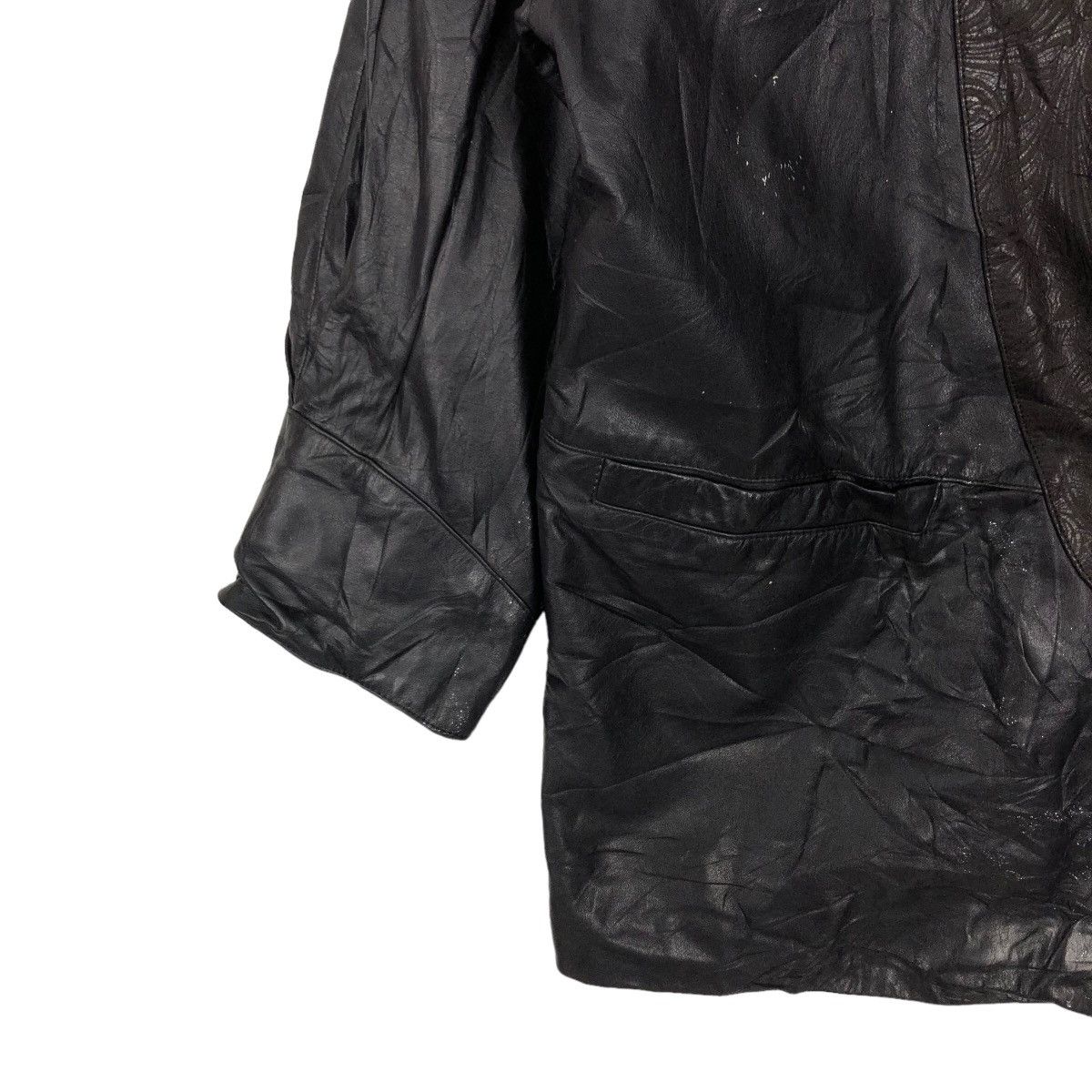 Japanese Brand 🔥VINTAGE CHORE GENUINE LEATHER JACKET NIGU MILAN JAPAN Size US M / EU 48-50 / 2 - 3 Thumbnail