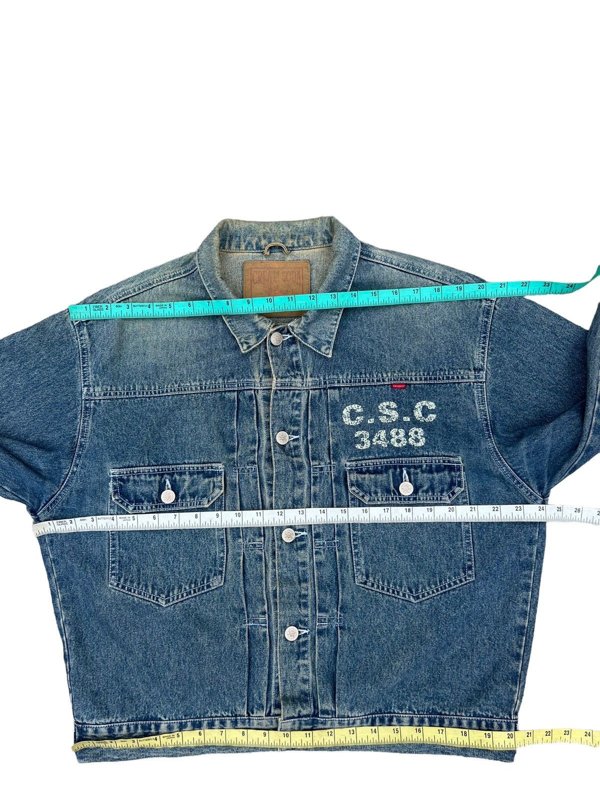 Vintage VTG Cream Soda Black Skull M.C Dallas 74’s Denim Jacket Size US XL / EU 56 / 4 - 10 Thumbnail